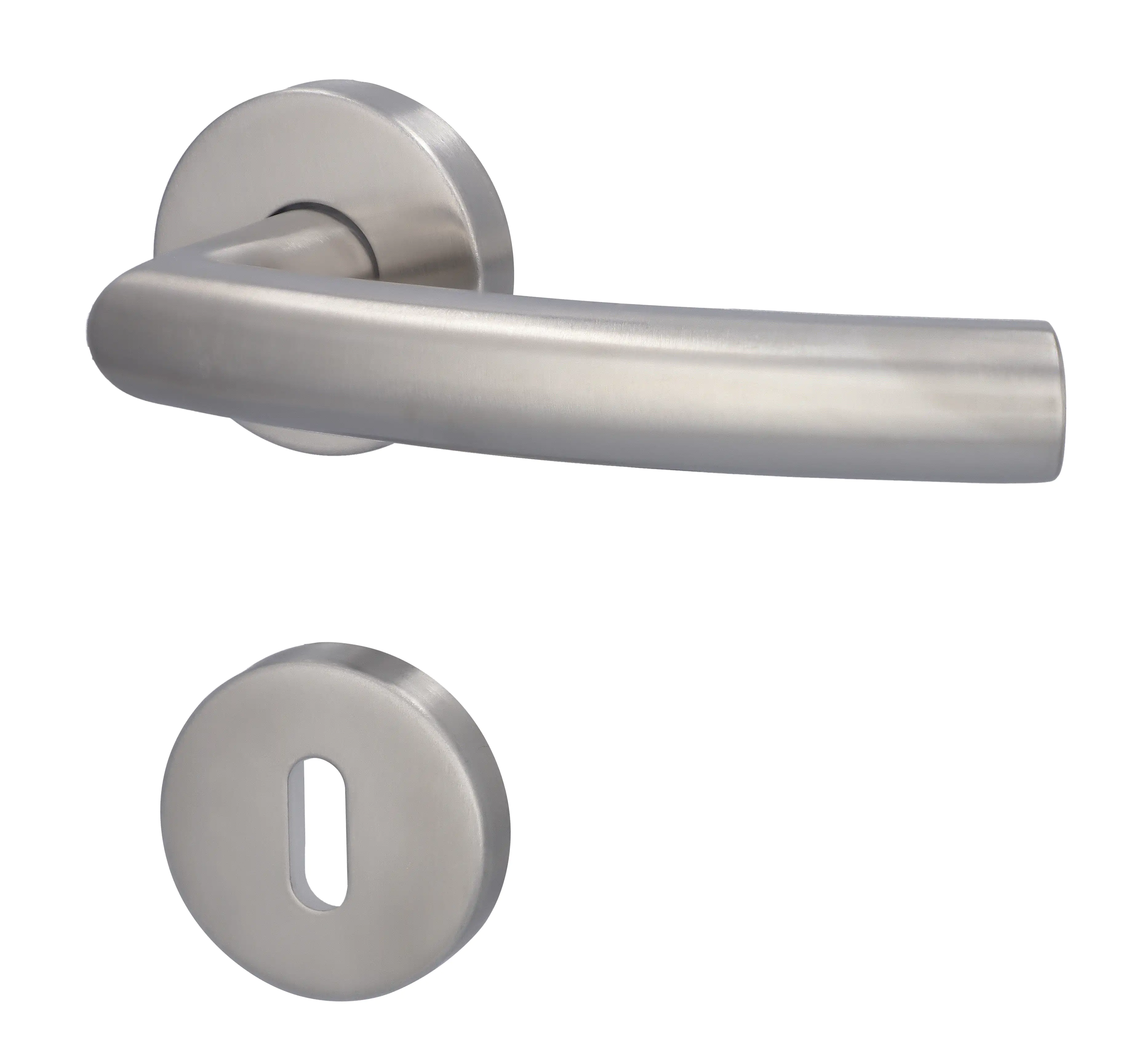 Alpertec BB-Rosettengarnitur Fair II Edelstahl silber rund