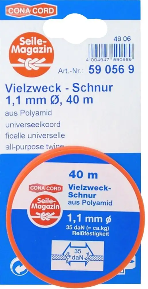 Conacord Vielzweckschnur Ø 1,1 mm x 40 m Conacord Vielzweckschnur Ø 1,1 mm x 40 m