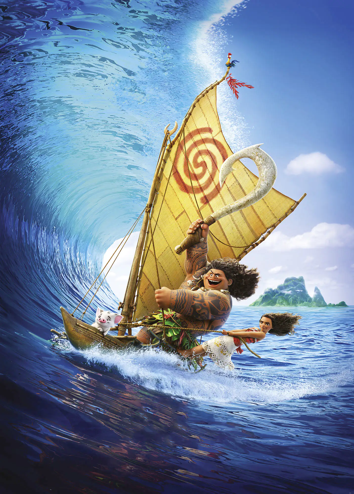 Komar Vlies Fototapete Moana Ride the Wave 200 x 280 cm 