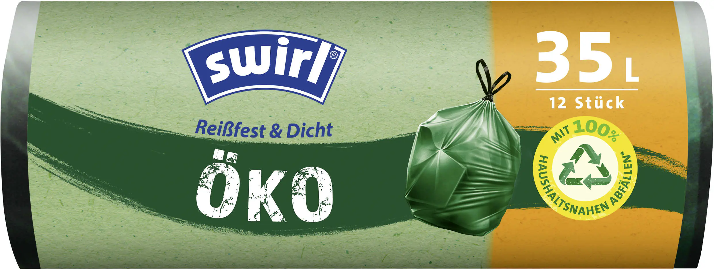 Swirl Öko Müllbeutel mit Tragegriff 35 L 12 Stück
