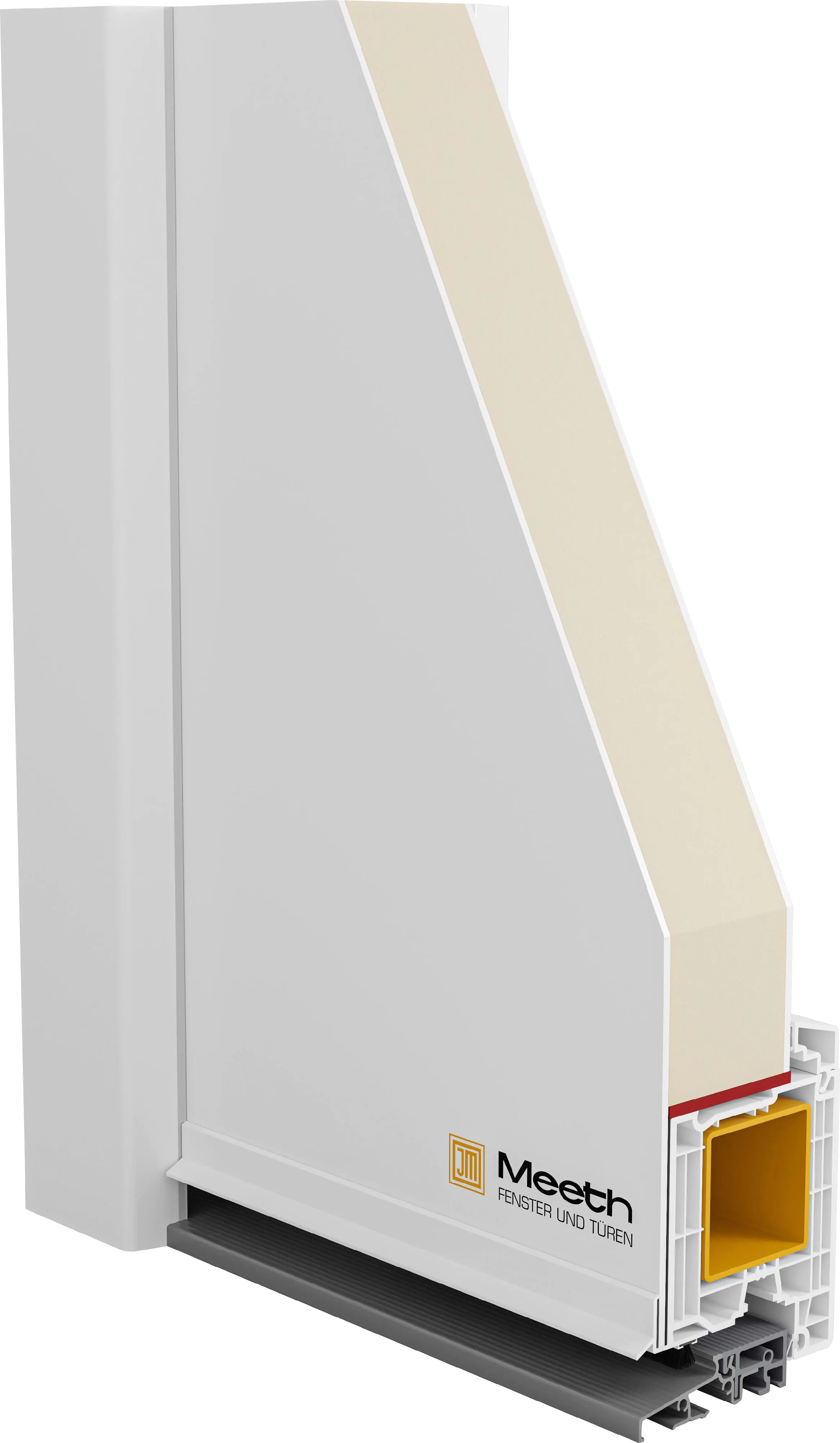 Meeth Haustür Genius PVC Modell 102 DIN Rechts weiß/titan Meeth Haustür Genius PVC Modell 102 DIN Rechts weiß/titan