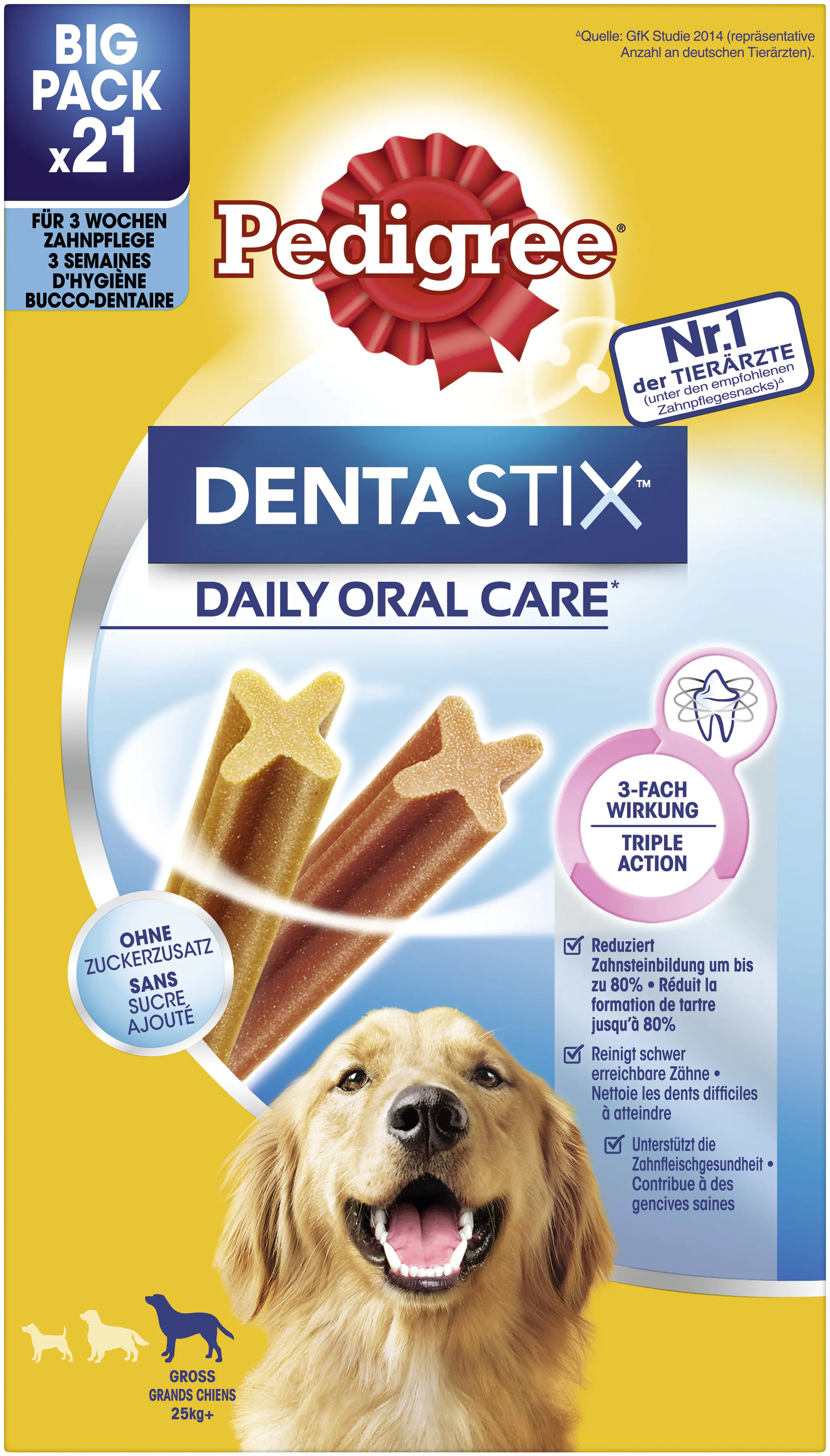 Pedigree Hundesnack Denta Stix Daily Oral Care 810g / 21 Stück Pedigree Hundesnack Denta Stix Daily Oral Care 810g / 21 Stück