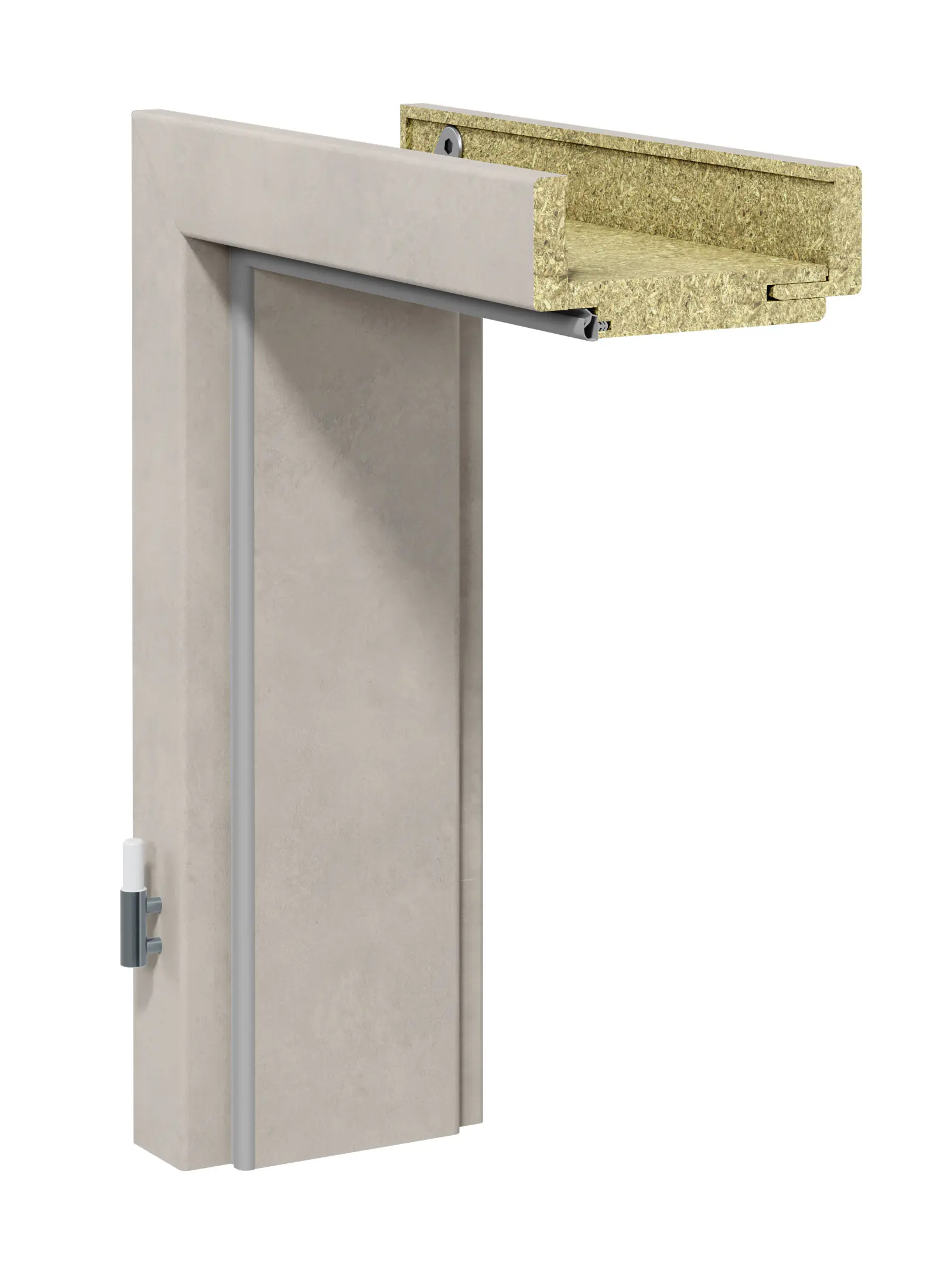 GetaDoor Zarge CPL Semento 73,5 cm DIN rechts