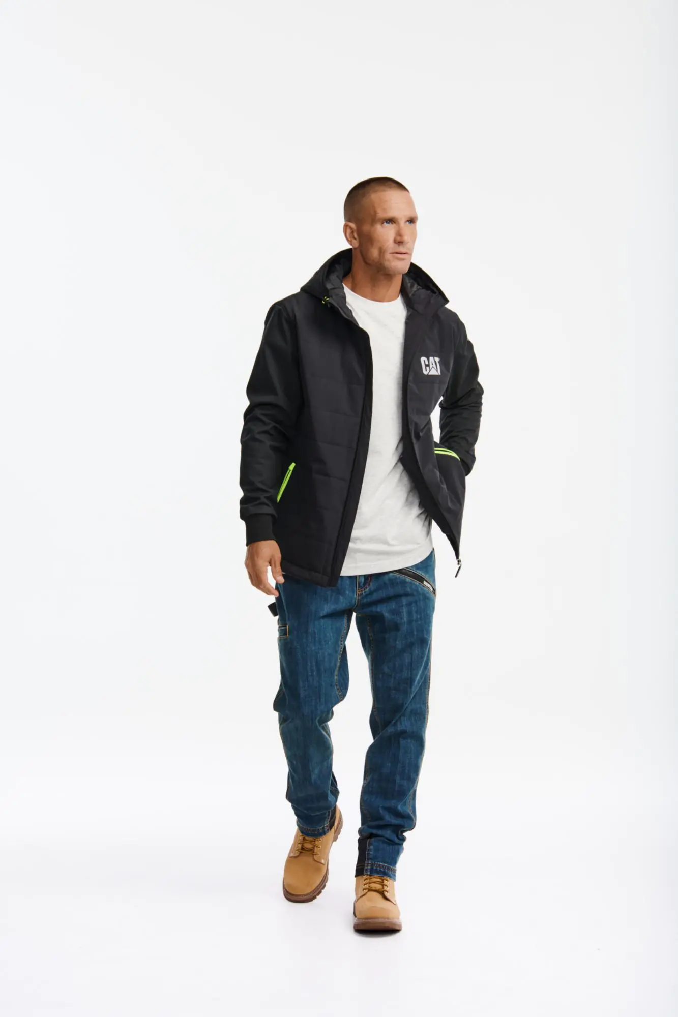 CAT Winterjacke Tech Hybrid schwarz