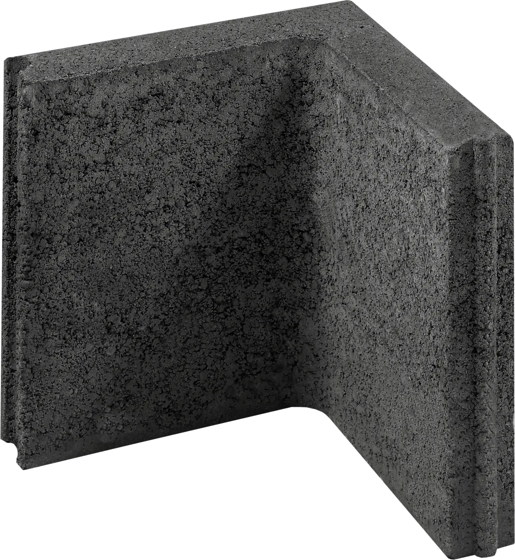 Kann Randstein Ecke mit Nut- und Feder 25 x 25 x 5 cm anthrazit