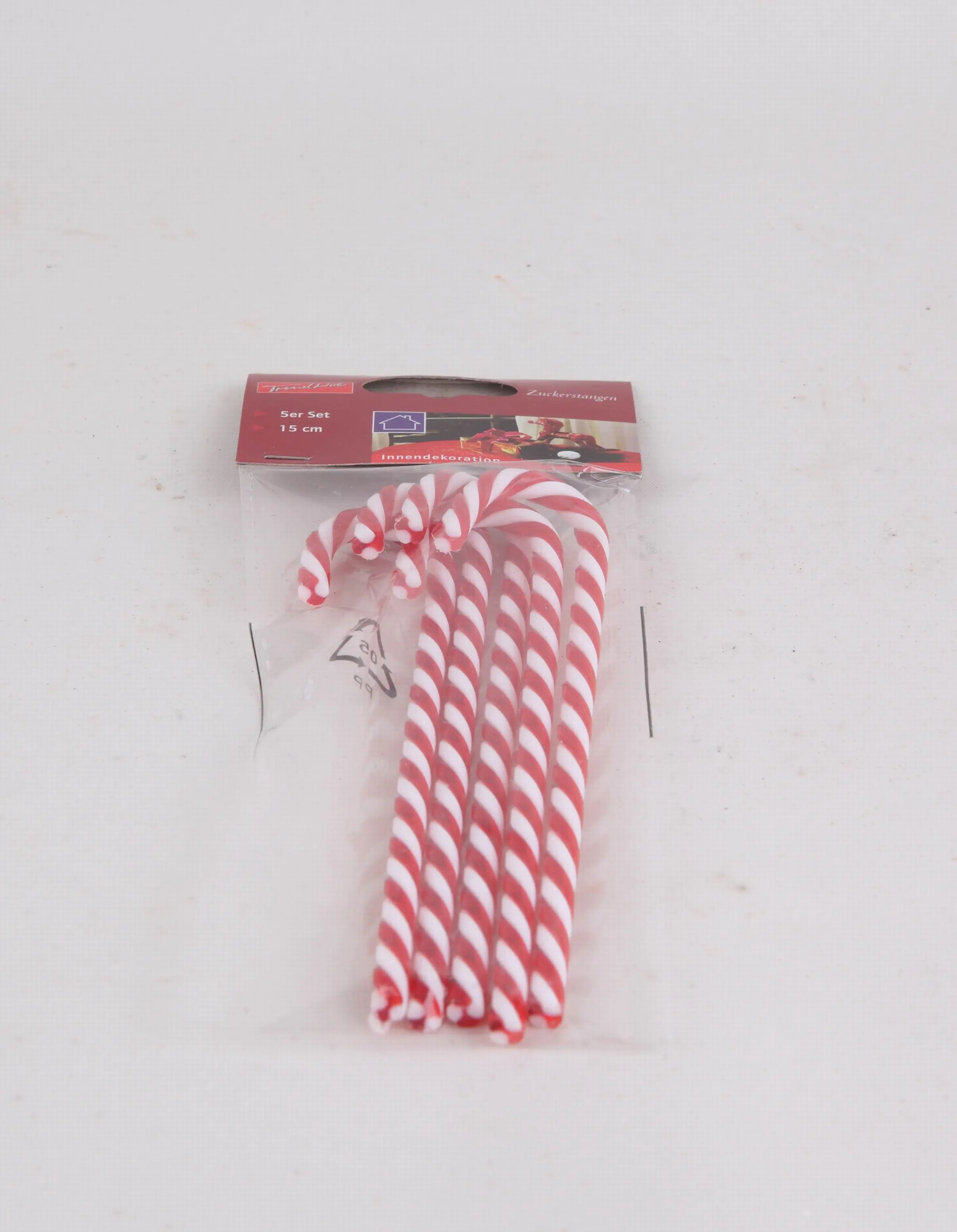 TrendLine Zuckerstangen aus Kunststoff 15 cm, 5 Stück