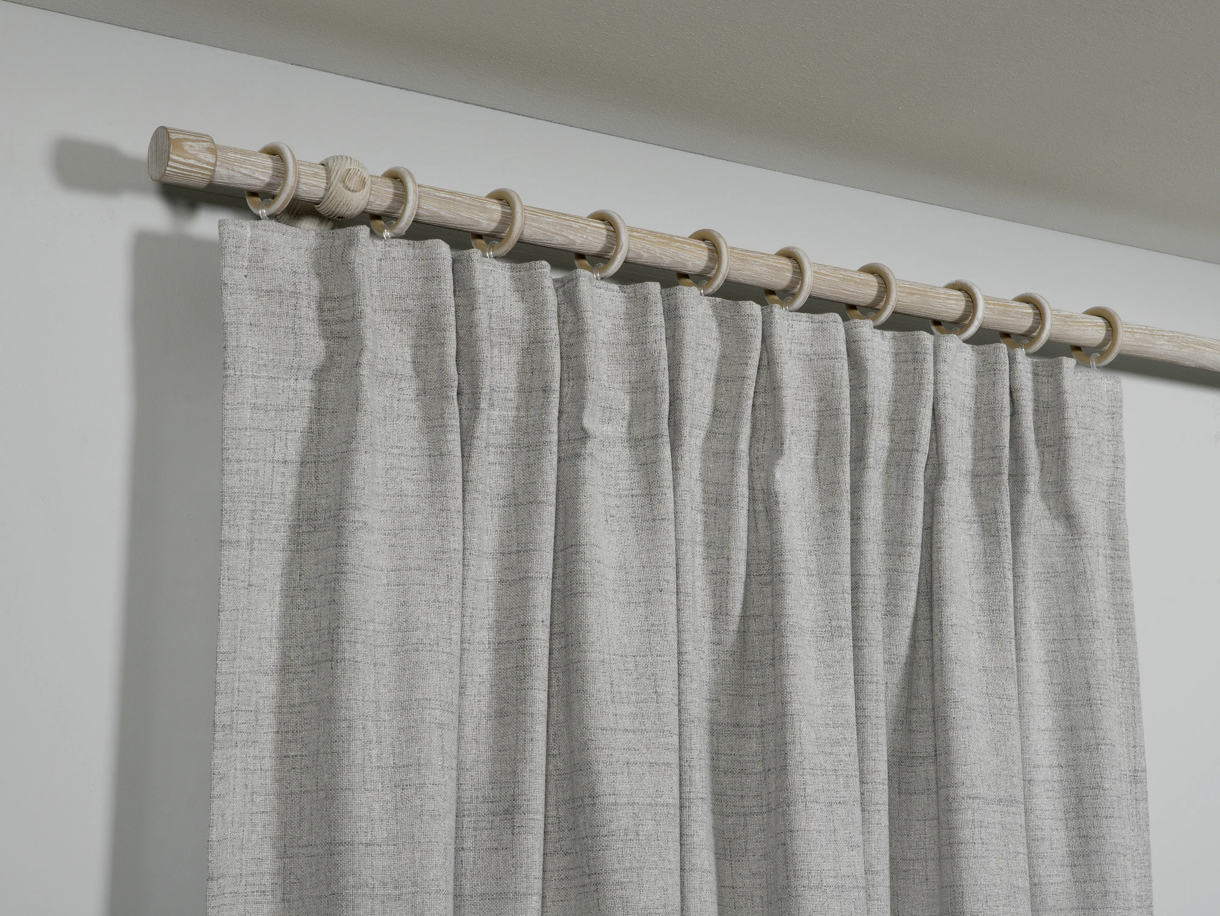 Gardinia Holz-Gardinenringe Shorty für Ø 25 mm Castell-Eiche 10-er Pack