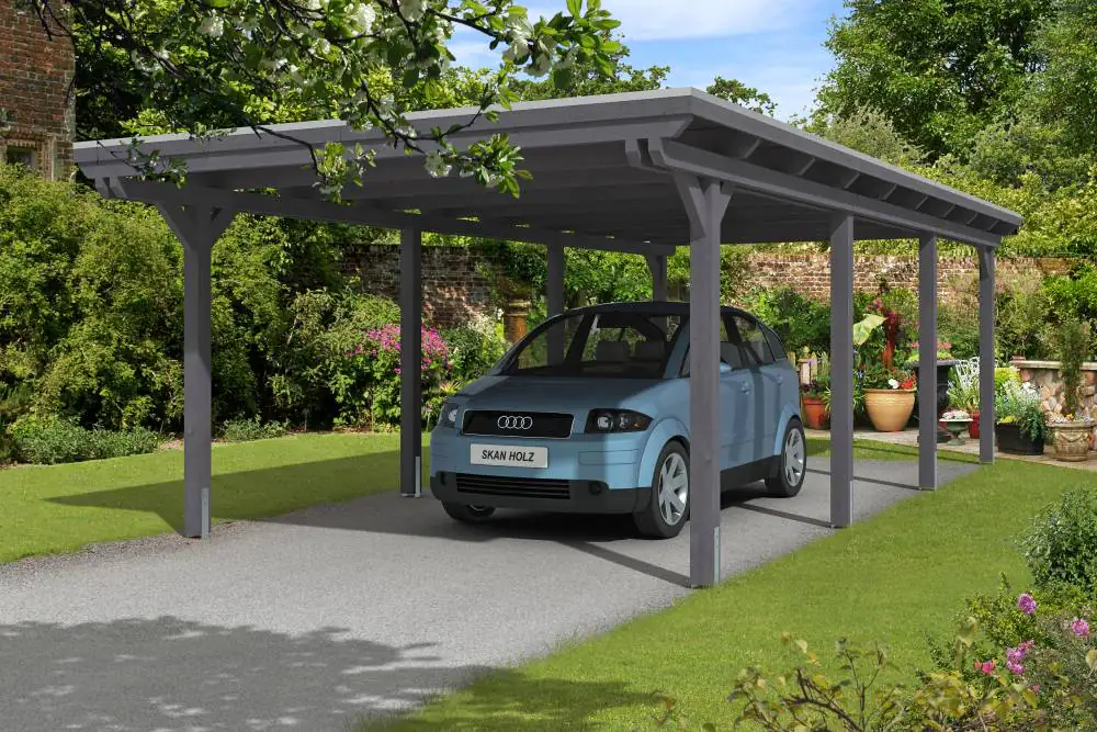 SKAN HOLZ Carport Emsland 404 x 846 cm mit Aluminiumdach SKAN HOLZ Carport Emsland 404 x 846 cm mit Aluminiumdach