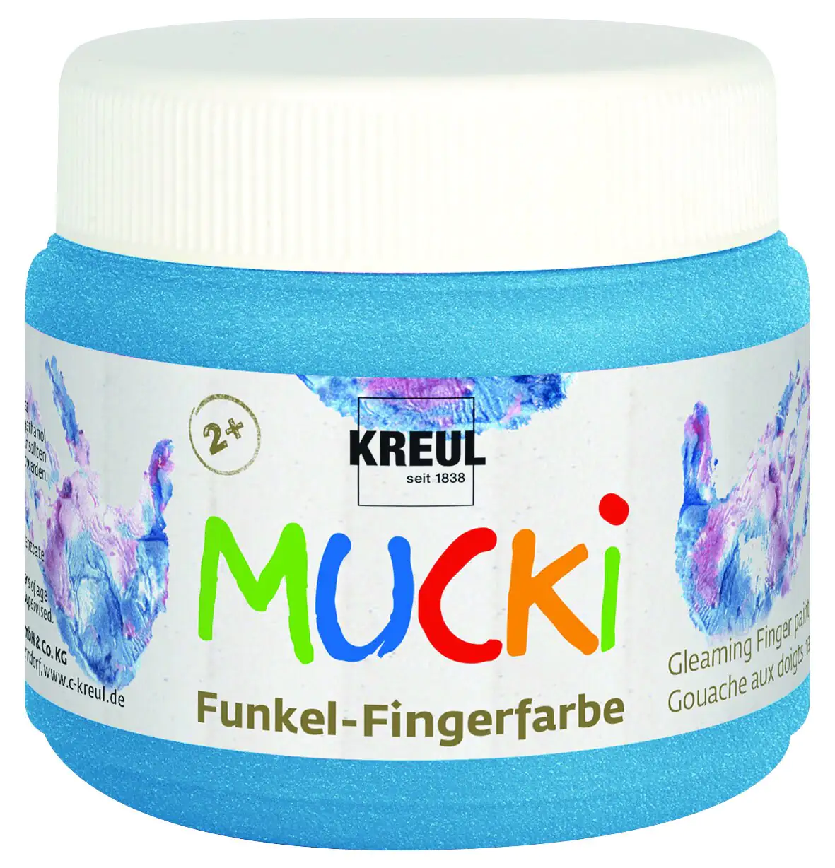 Kreul Mucki Funkel-Fingerfarbe diamantenblau 150 ml Kreul Mucki Funkel-Fingerfarbe diamantenblau 150 ml