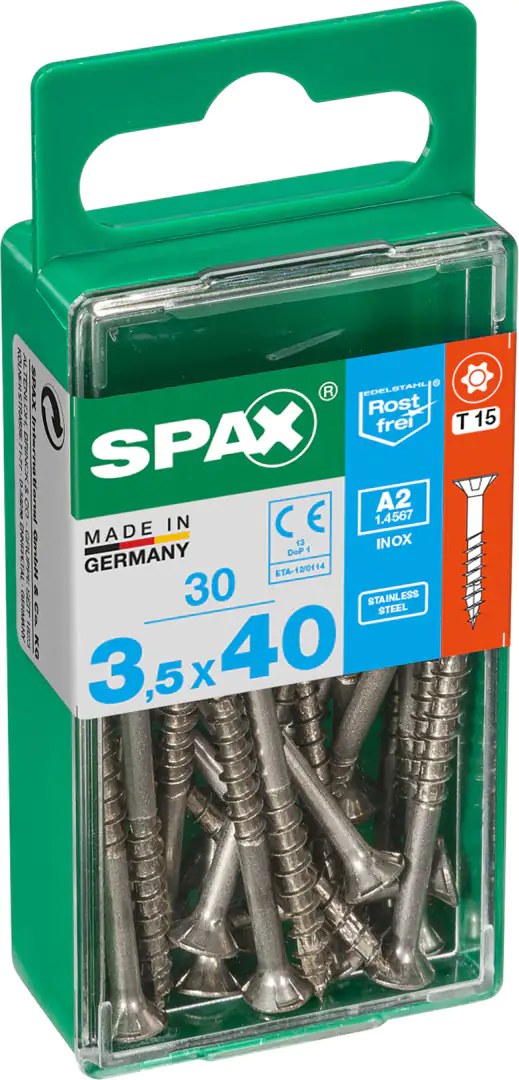 Spax Universalschrauben 3.5 x 40 mm TX 15 - 30 Stk. Spax Universalschrauben 3.5 x 40 mm TX 15 - 30 Stk.