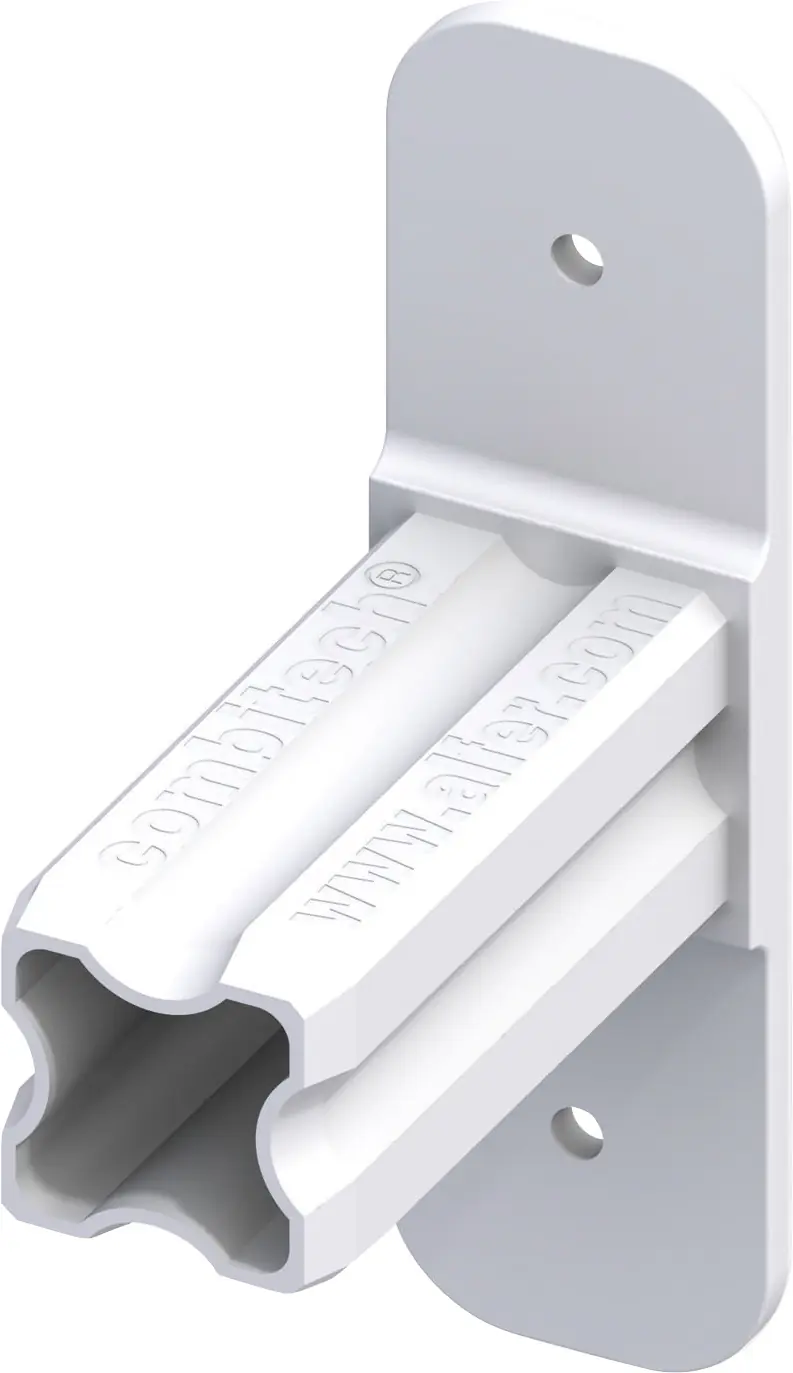 alfer Flansch-Verbinder, 1 Zapfen 23.5 mm 23.5 mm Kunststoff glatt weiss