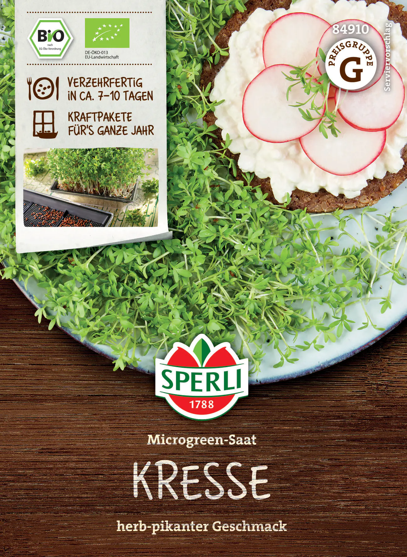 Sperli BIO Microgreen-Saat Kresse Sperli BIO Microgreen-Saat Kresse