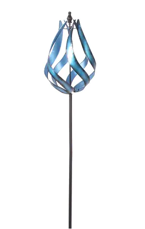 TrendLine Gartenstecker Metall Windrad 140 cm blau