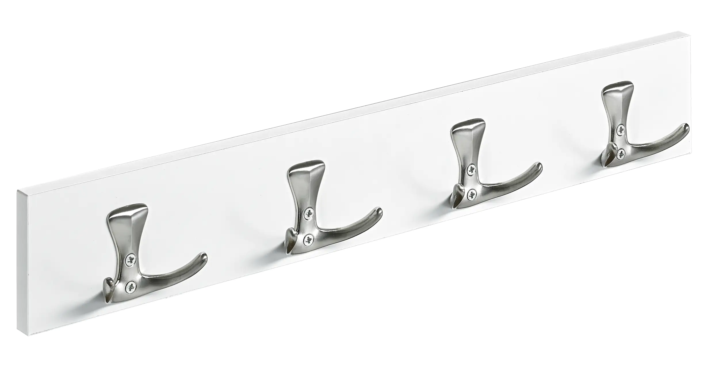 Hettich Holzgarderobe 4 Haken 50,0 x 8,0 x 4,6 cm weiß Hettich Holzgarderobe 4 Haken 50,0 x 8,0 x 4,6 cm weiß