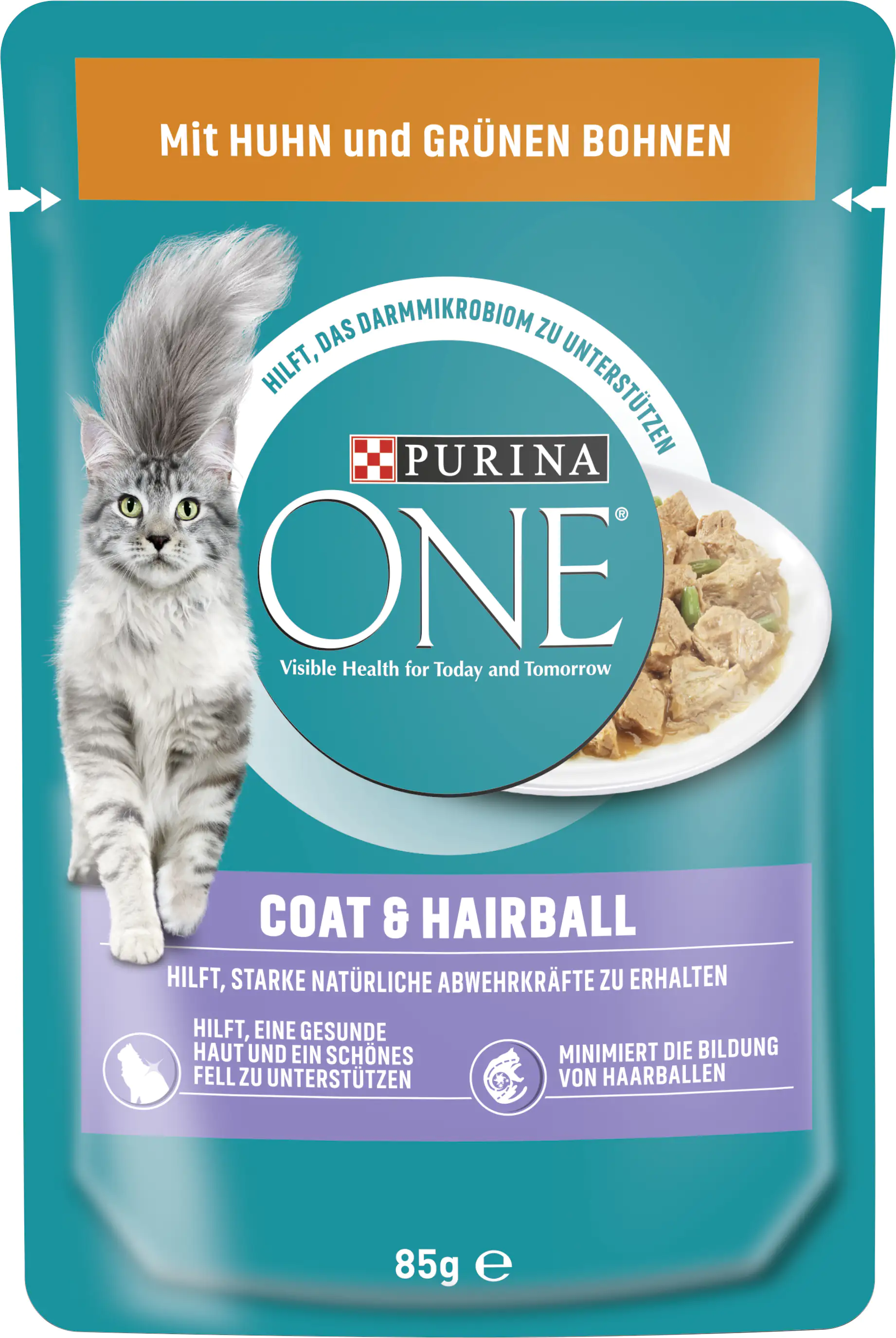 Purina ONE Coat& Hairb Huhn Katzennassfutter 85 g