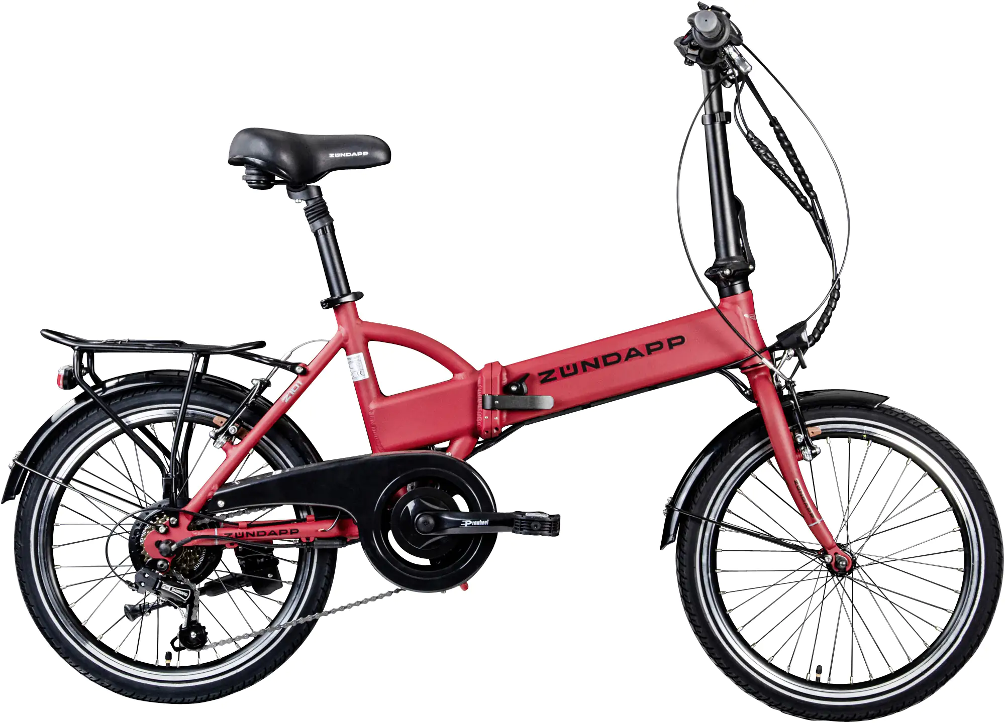 Zündapp E-Bike Faltrad Z101 20 Zoll RH 37cm 6-Gang 270 Wh rot