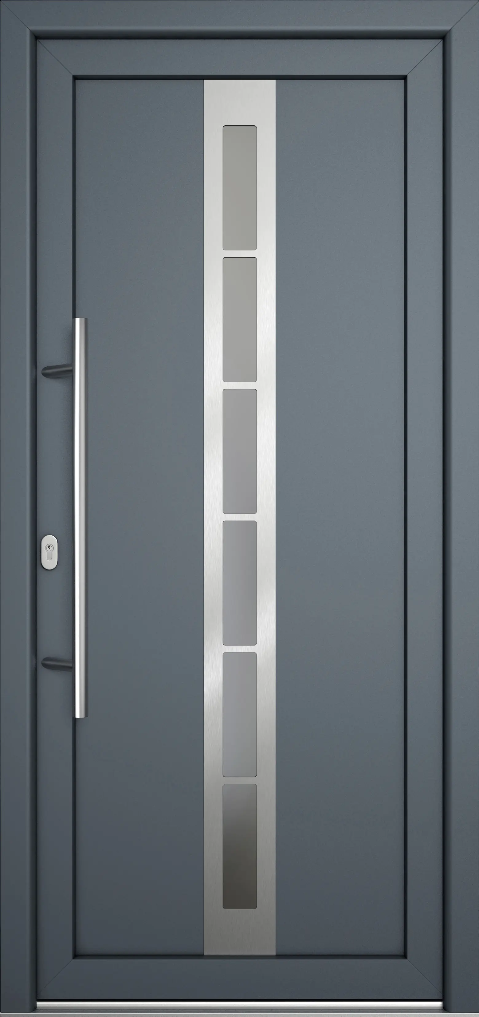 Meeth Haustür Signum Pro PVC Modell 38 88 x 208 cm DIN Links weiß/titan Meeth Haustür Signum Pro PVC Modell 38 88 x 208 cm DIN Links weiß/titan