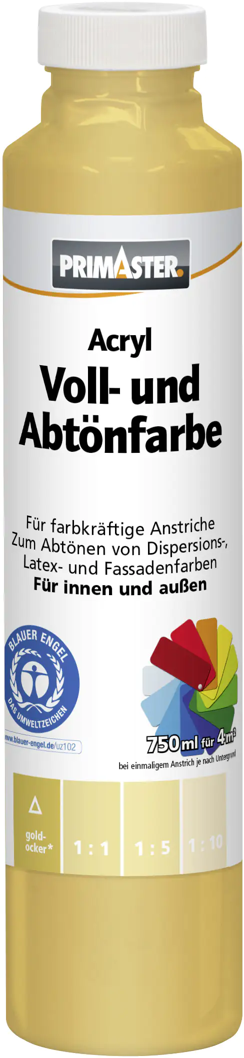 Primaster Voll- und Abtönfarbe 750 ml goldocker matt