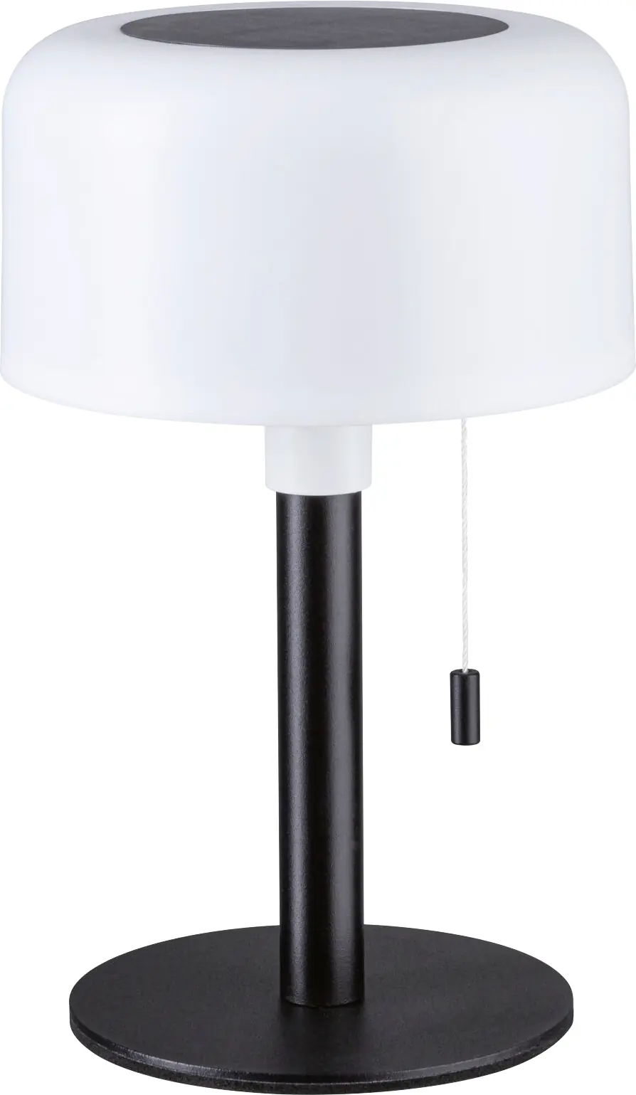 Paulmann Solar-Akku-Tischleuchte Bartja schwarz 24 cm warmweiß