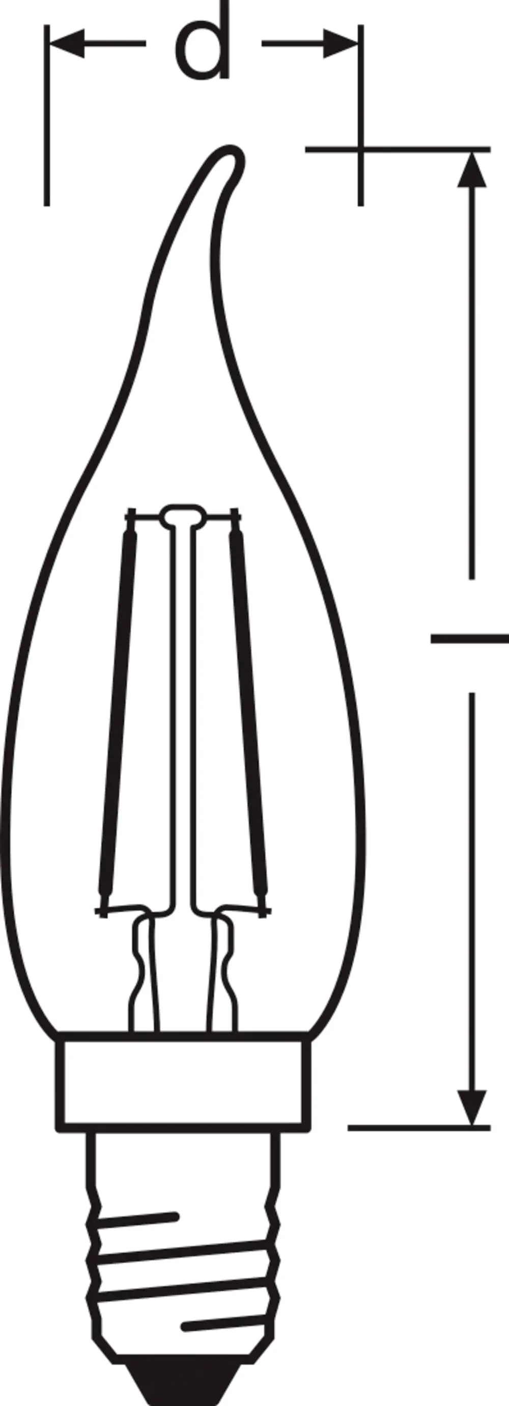 Osram LED Kerzenlampe Vintage E14 1,5 W warmweiß amber