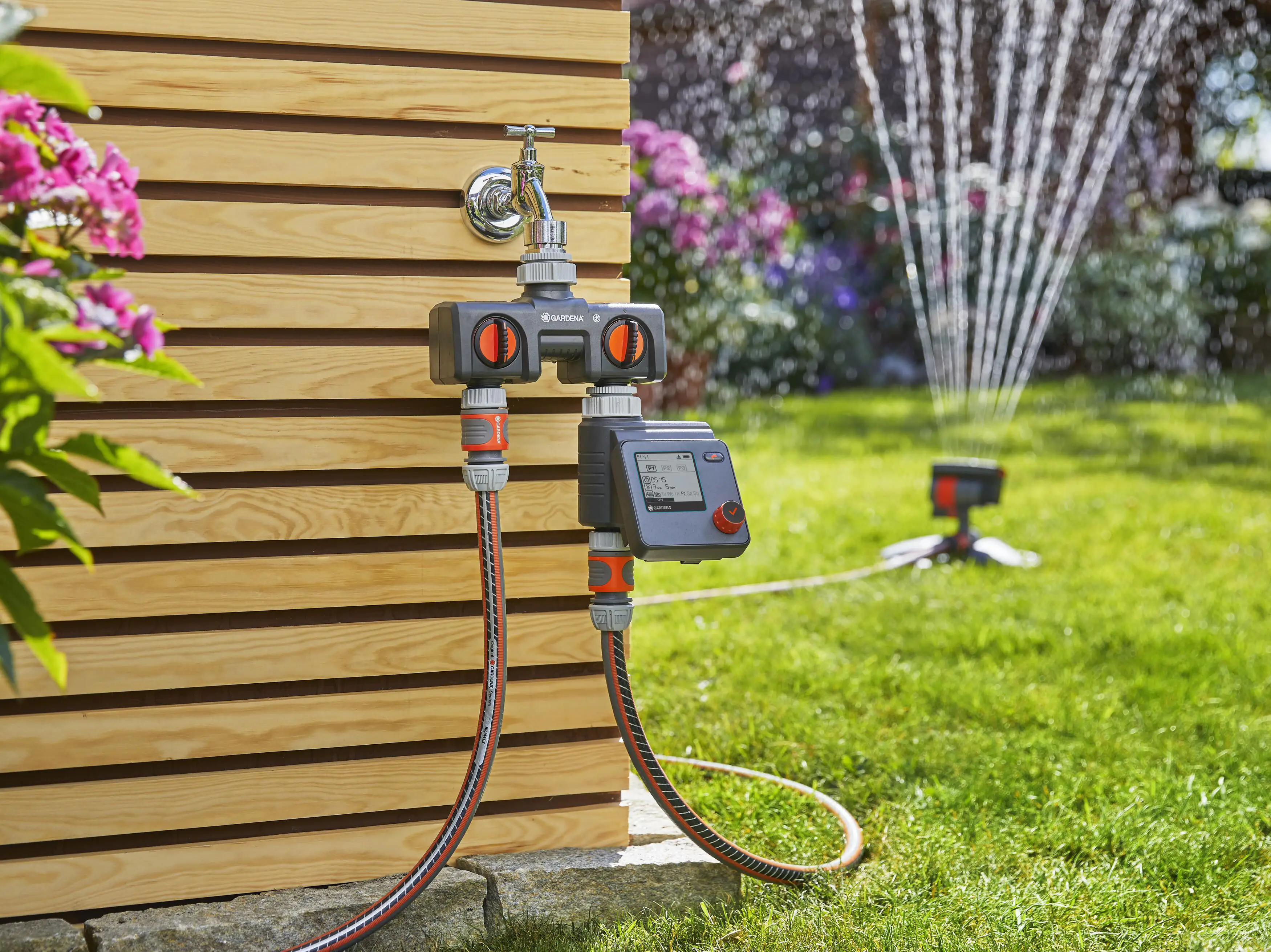 Gardena Bewässerungssteuerung Select & 2 Wege Verteiler