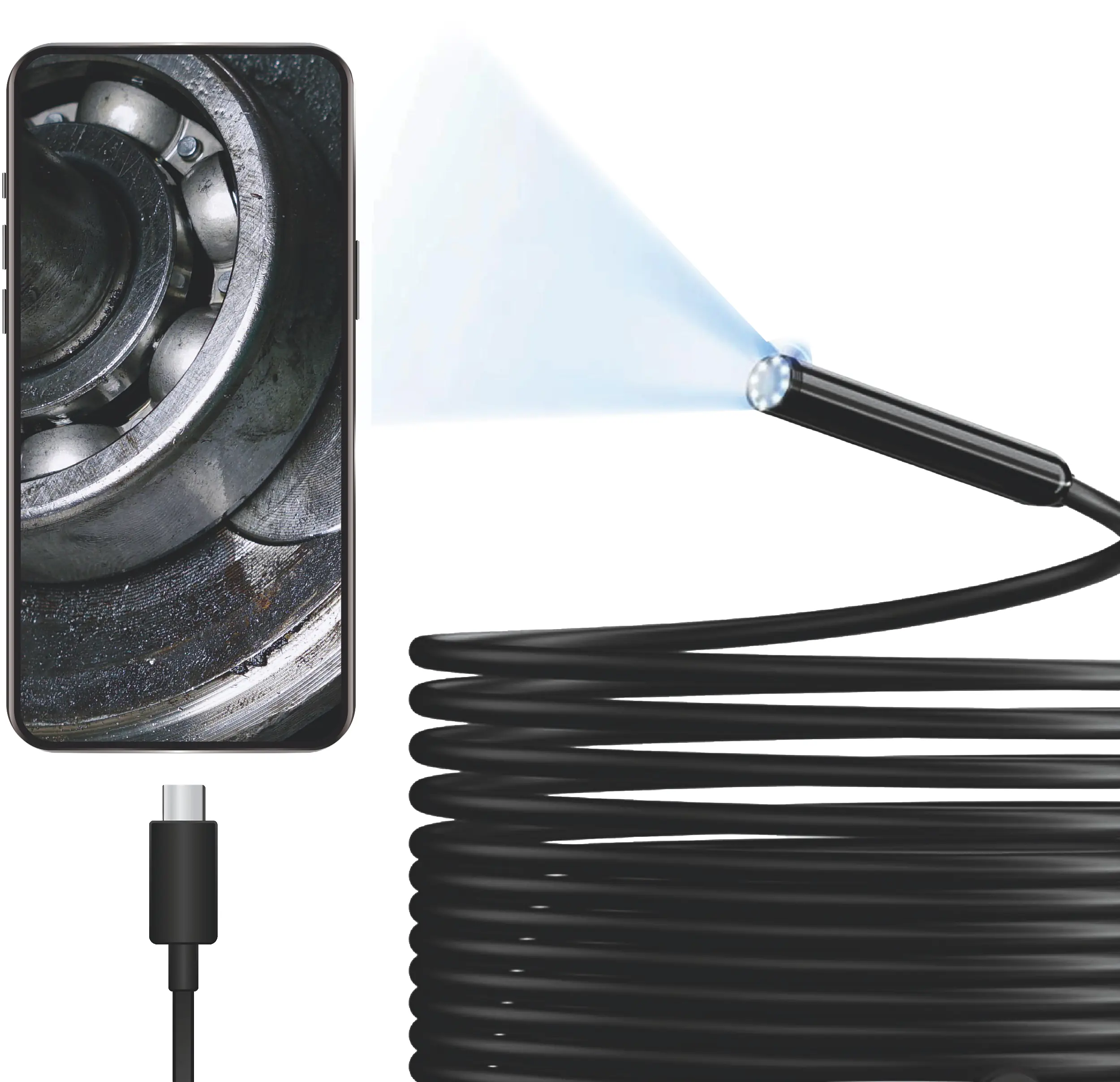 Technaxx Endoskopkamera TX-386 USB-C mit Licht 500 cm