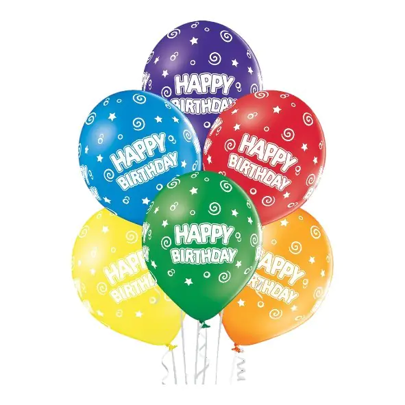 Luftballons Happy Birthday Latex bunt 10 Stück