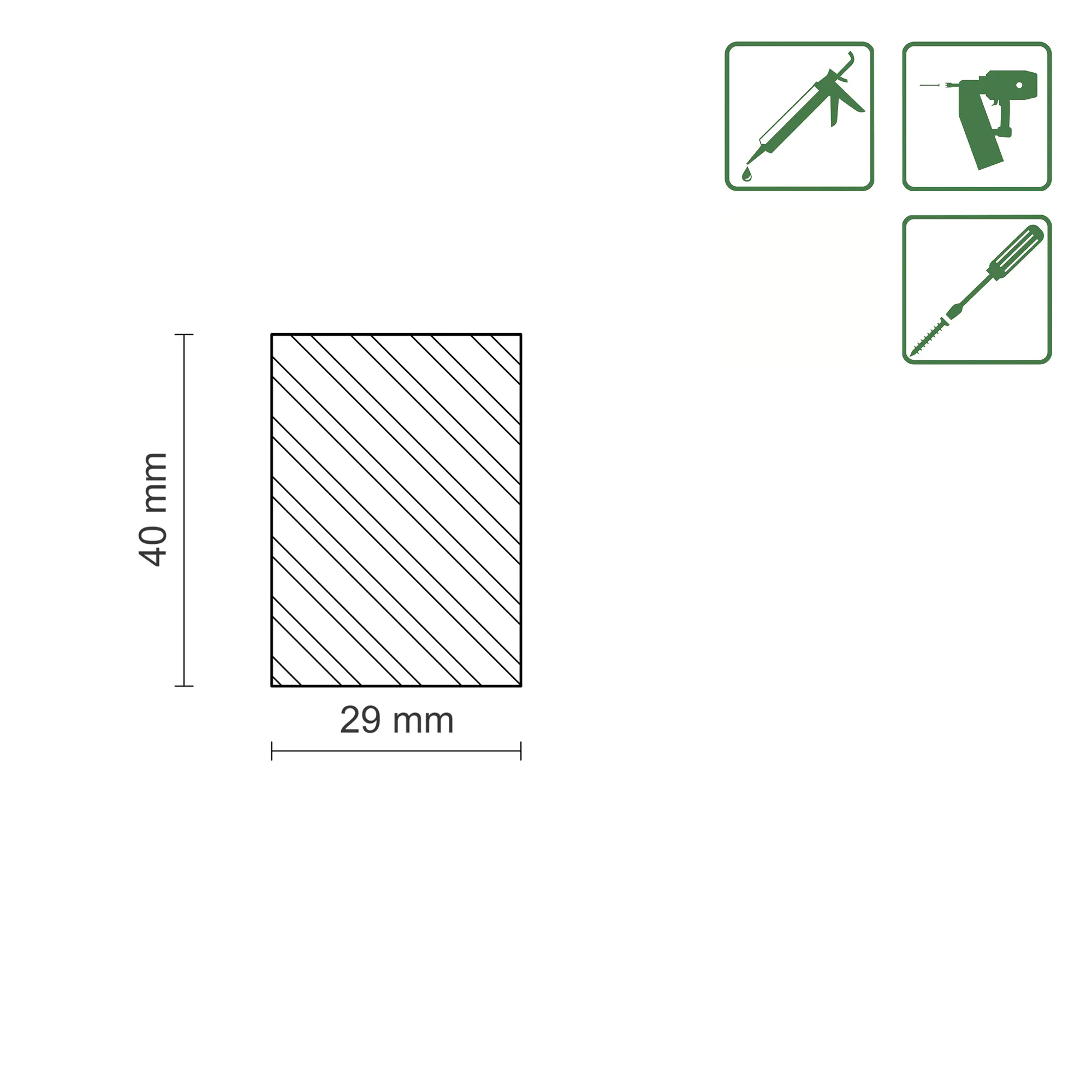 FN Neuhofer Flachleiste 100 cm 40 x 29 mm Fichte/Kiefer