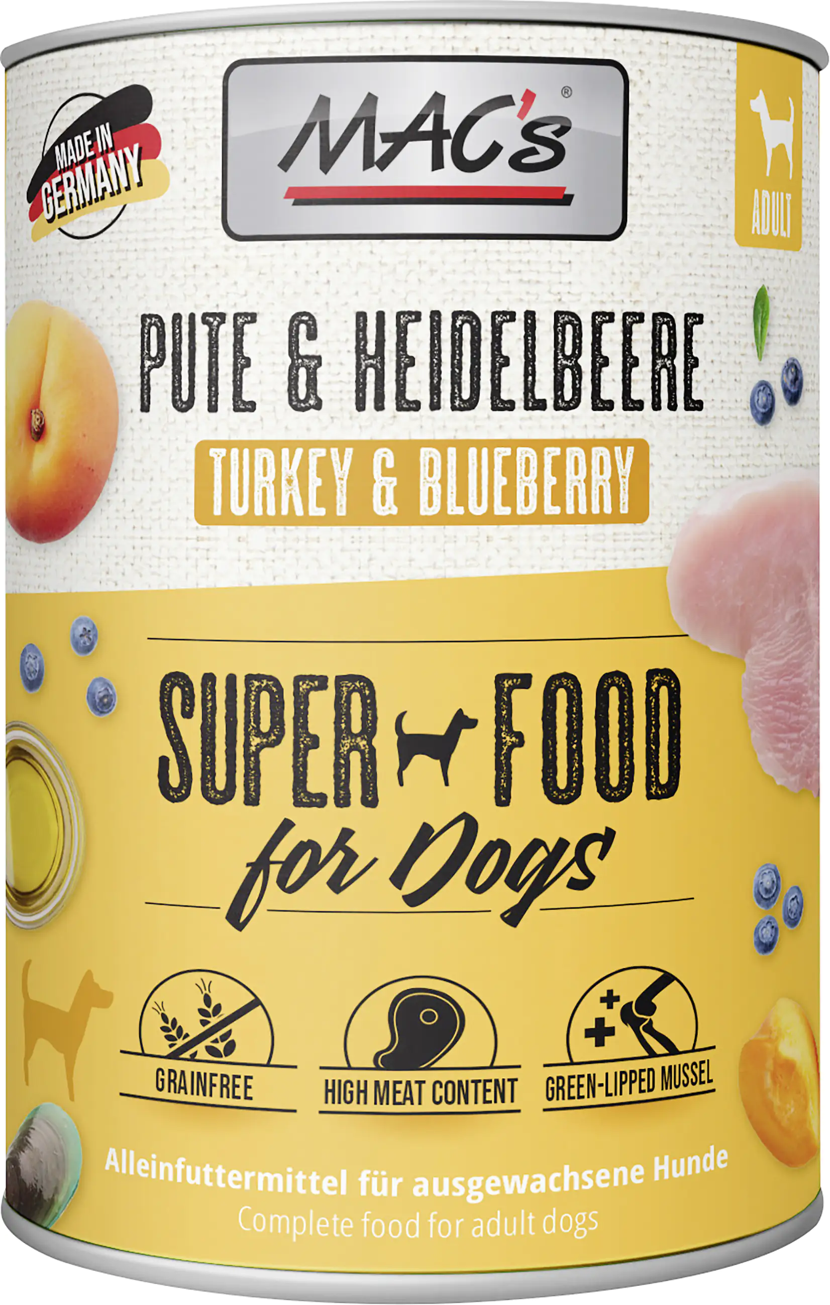 Macs Dog Pute & Heidelbeere 400 g