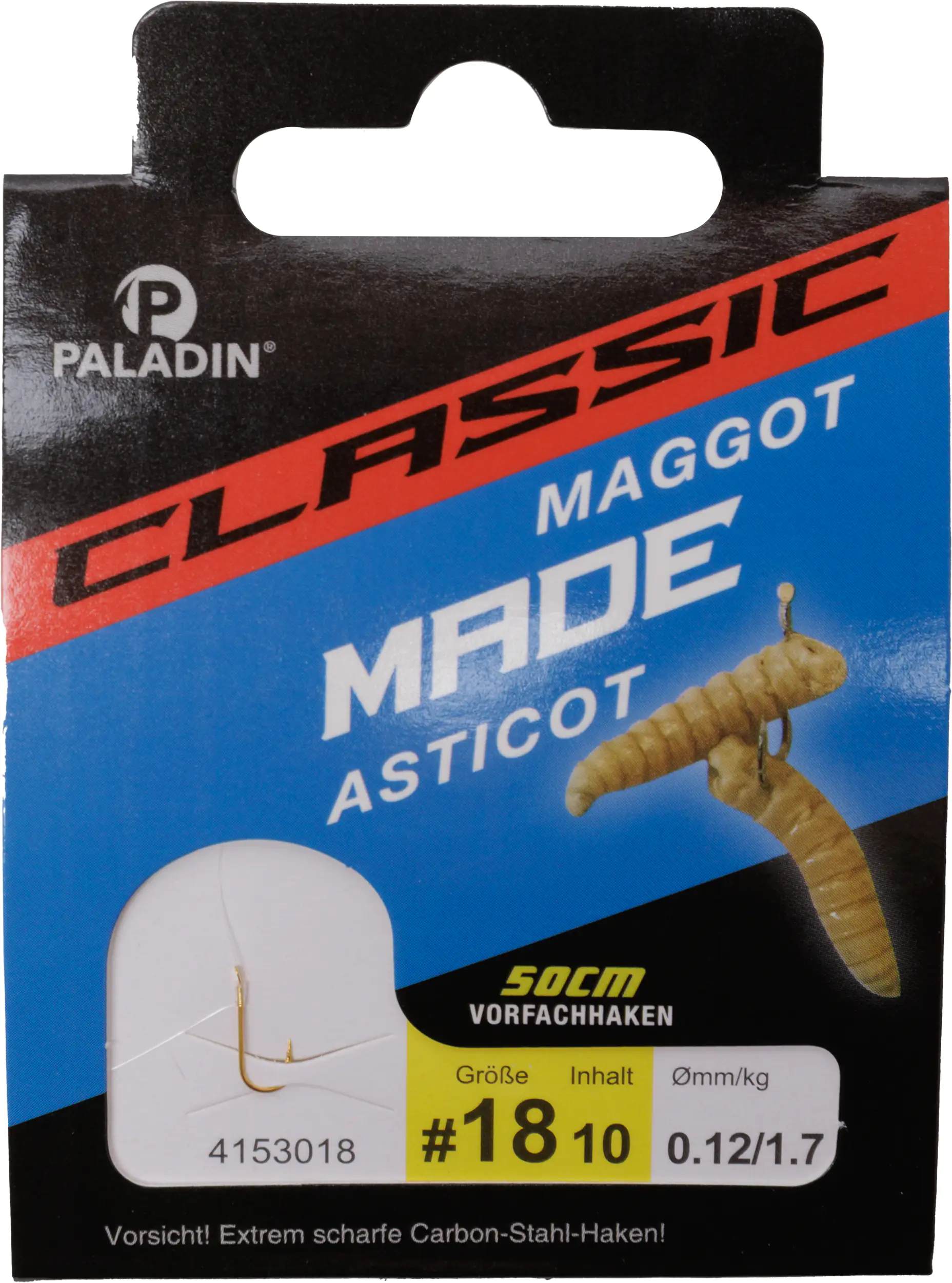 Paladin Madenhaken gebunden Größe 18 50 cm 10 Stück gold