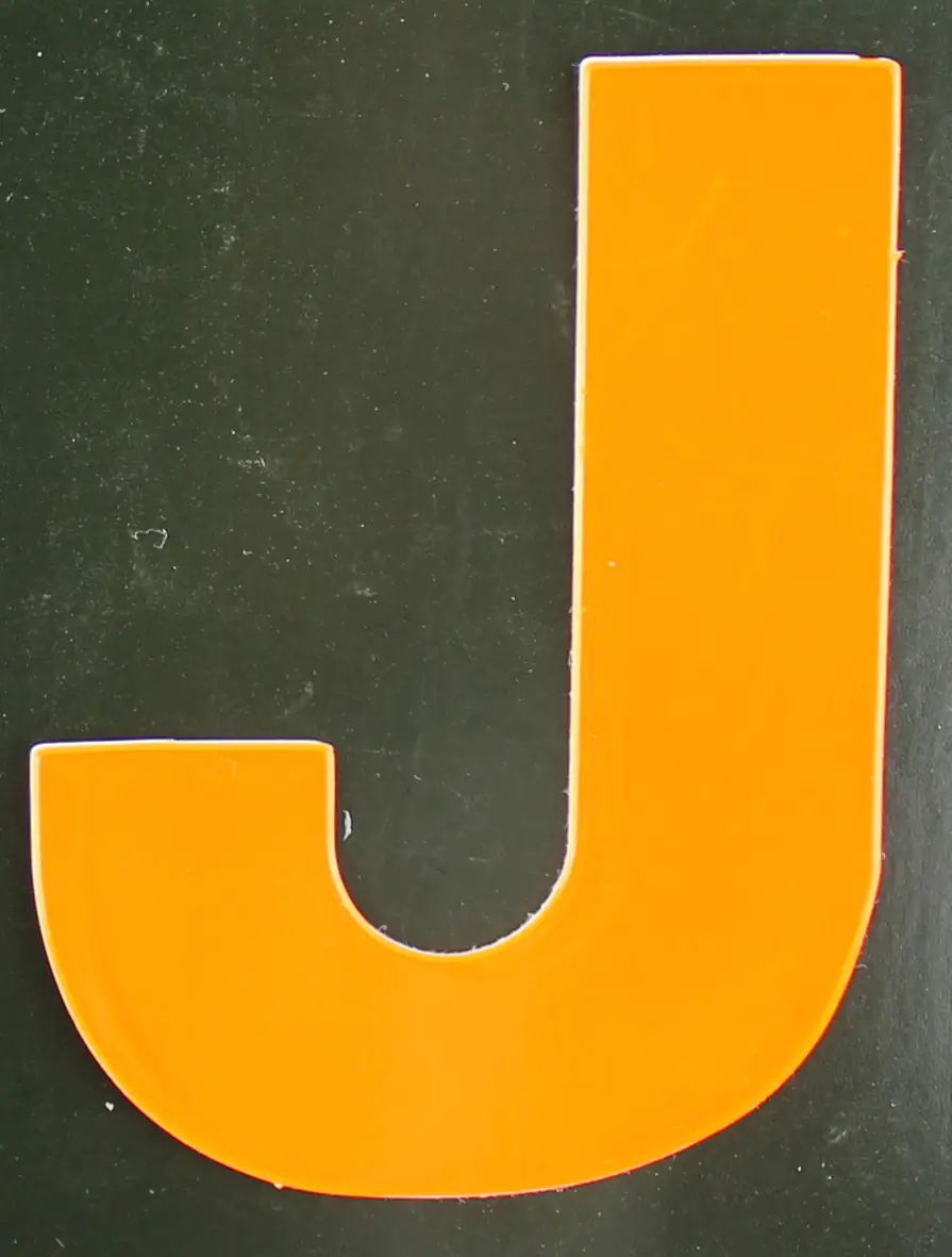 4004947548492 Conacord Reflektierender Klebebuchstabe J orange "J"