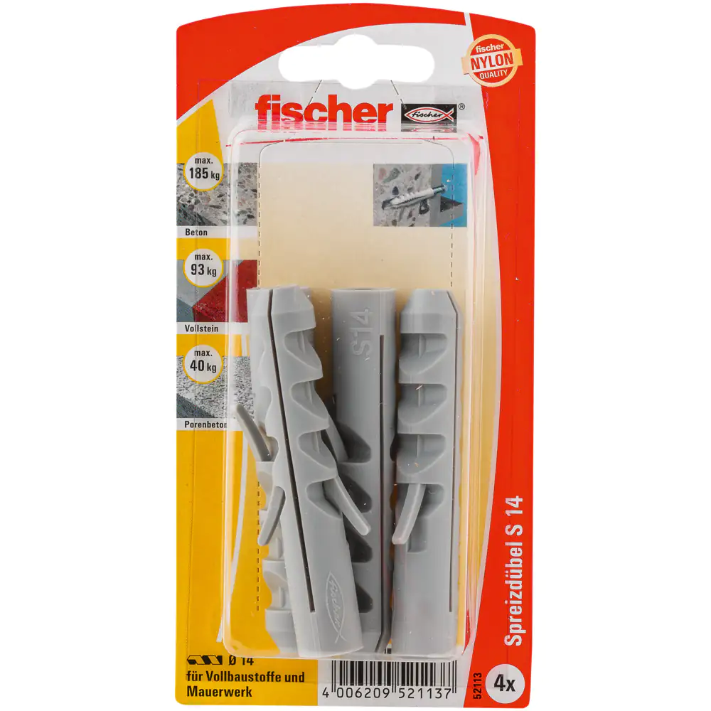 Fischer Dübel 14.0 x 75 mm - 4 Stück Fischer Dübel 14.0 x 75 mm - 4 Stück