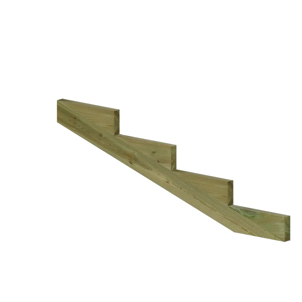 Plus Außentreppe Kiefer 4 Stufen 180 cm breit Schritttiefe 39 cm