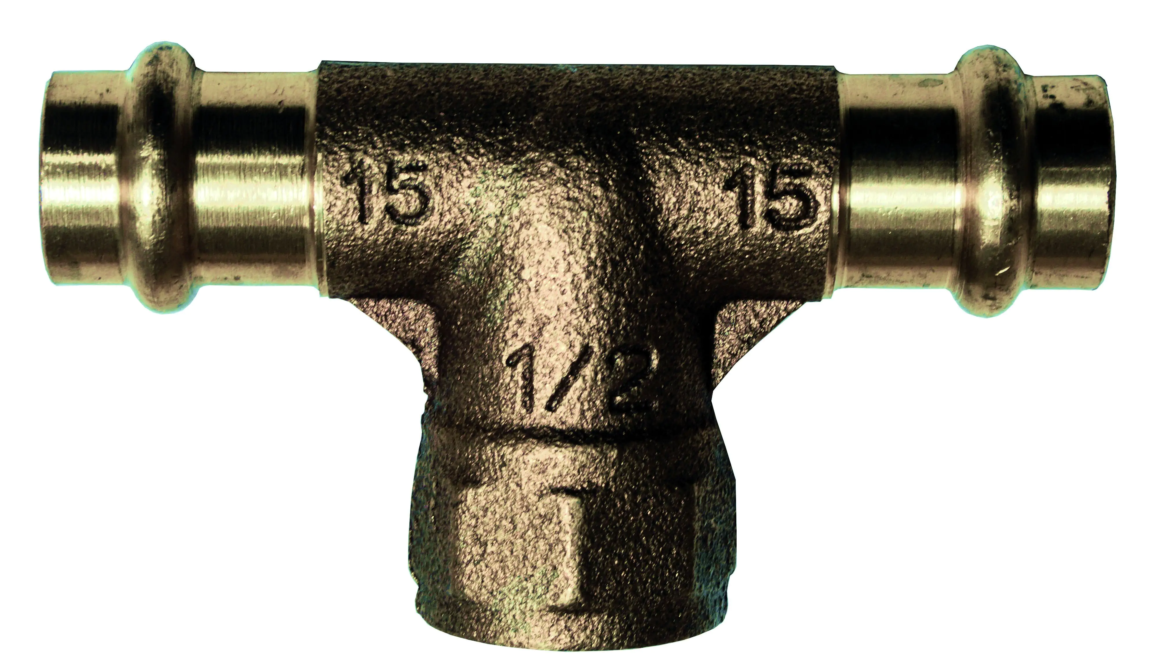 Cornat Press-T-Stück Kupfer, ø 15 mm - 1/2" IG