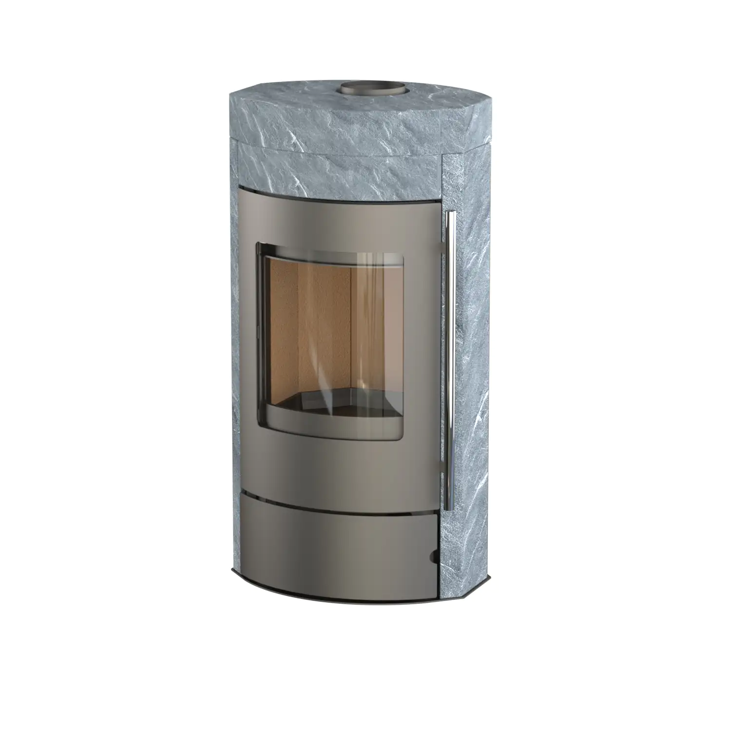 Thermia Kaminofen Ignis Mass Naturstein grau 8 kW