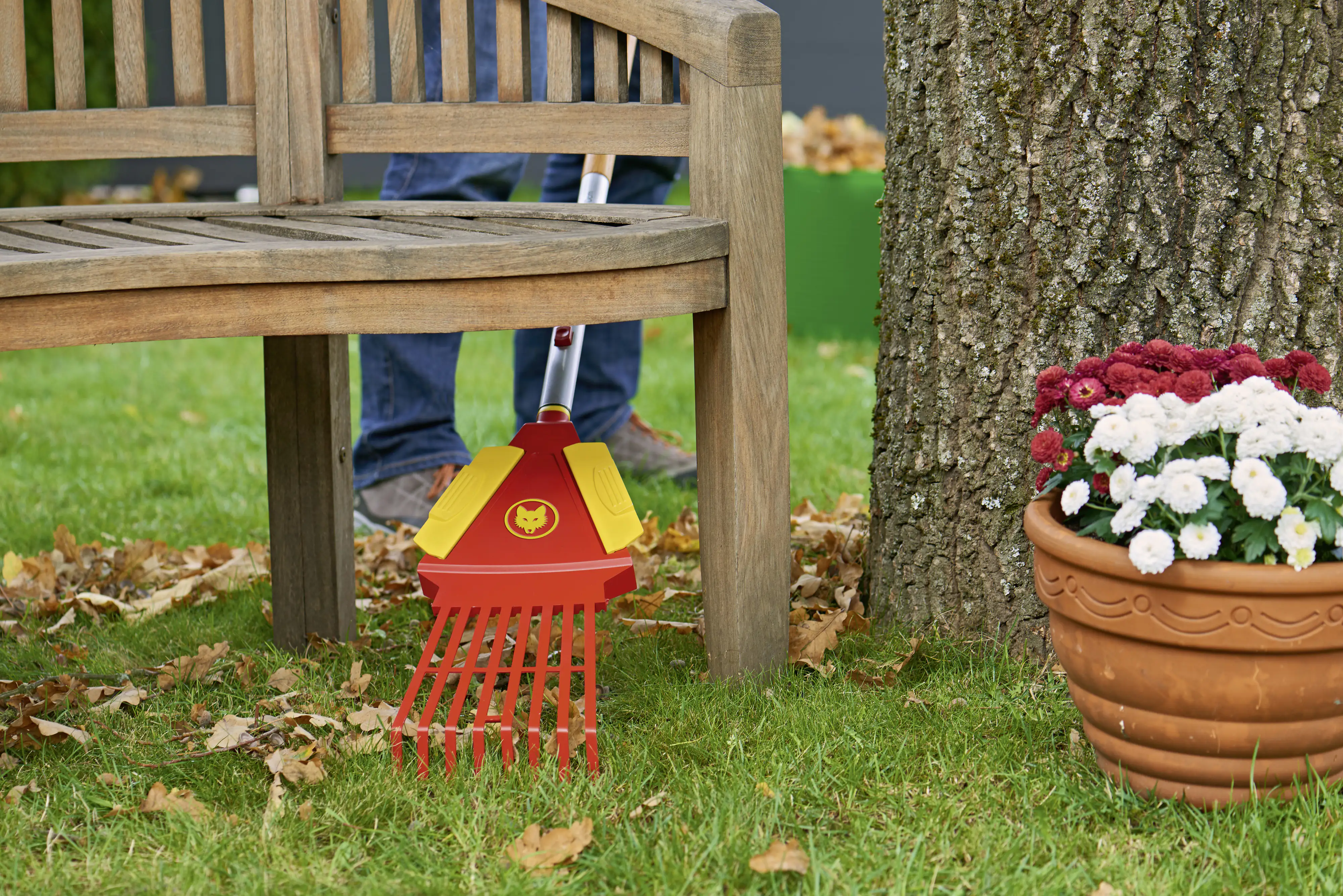 Wolf Garten Laubrechen 4in1 Multi-Star ZM 140 bis 76 cm Arbeitsbreite, ohne Stiel