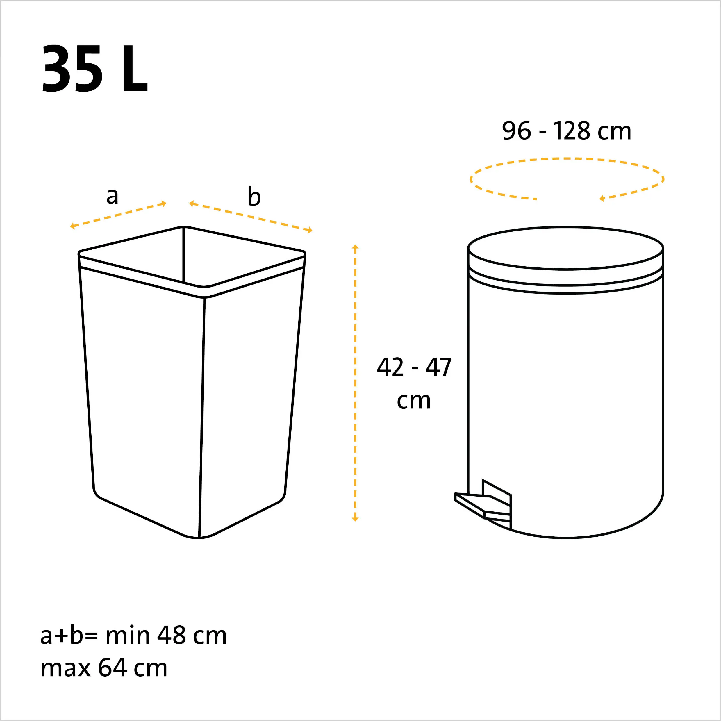 Swirl® Fixierband-Müllbeutel 35 L Reißfest & Dicht