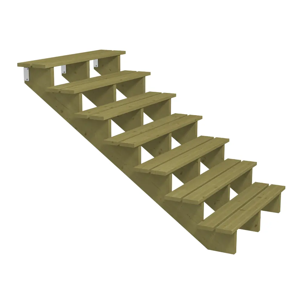Plus Außentreppe Kiefer 7 Stufen 120 cm breit