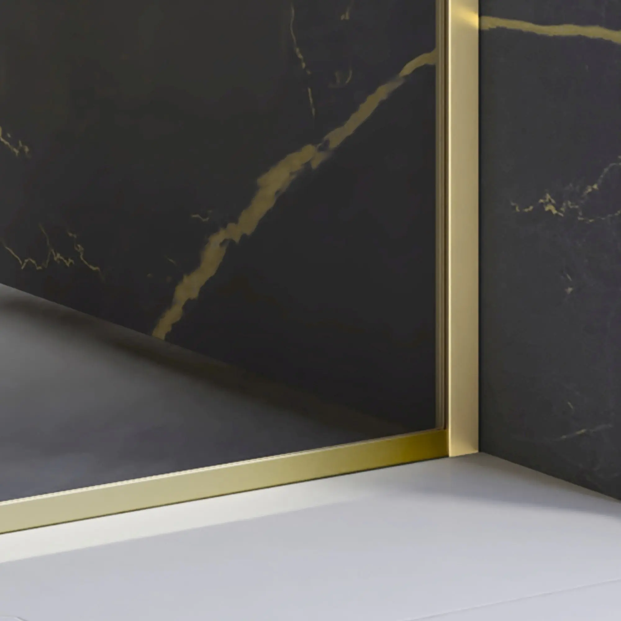 Schulte Duschwand Trend 2.0 Walk In 100 x 200 cm Goldoptik matt klar