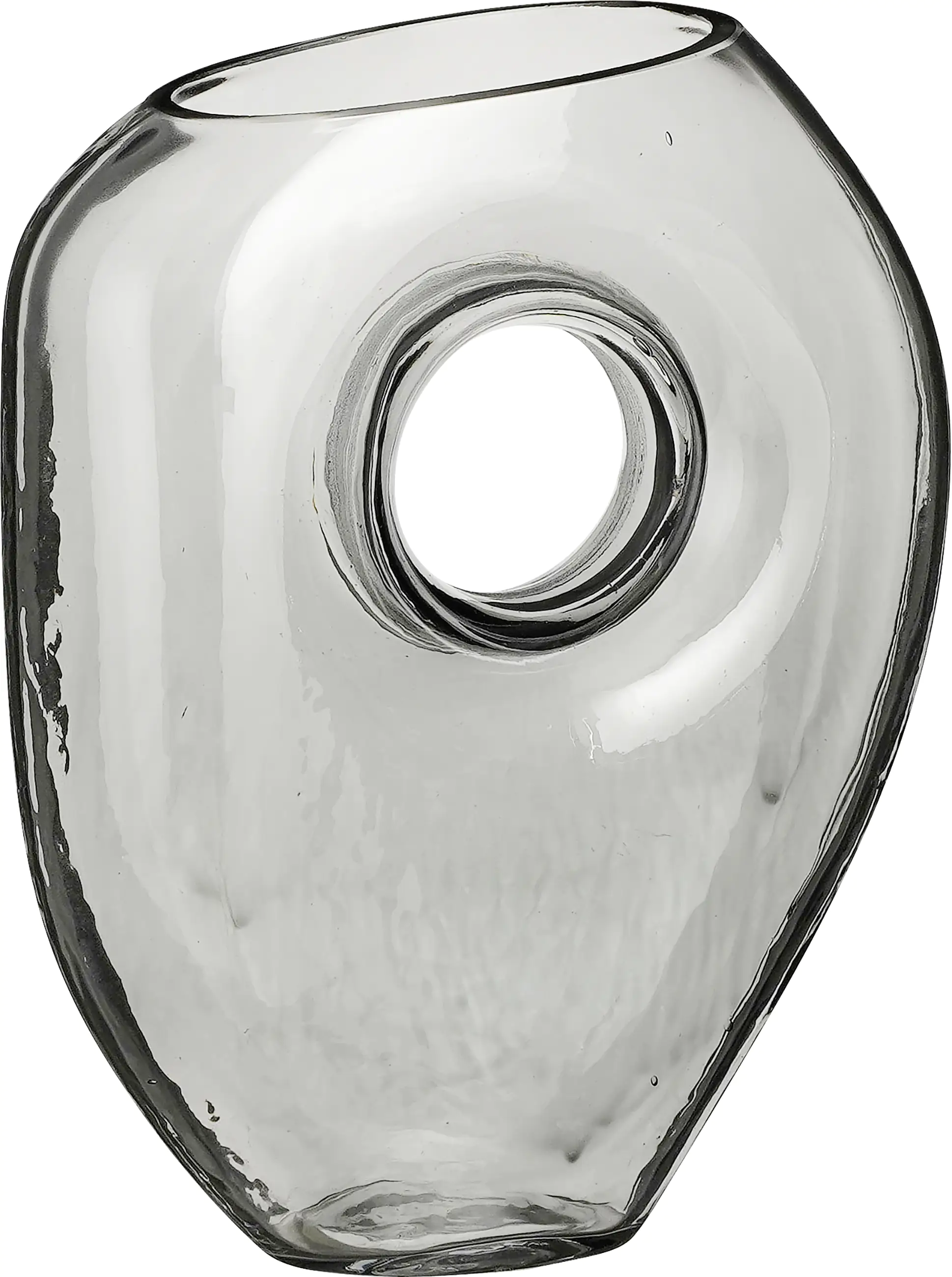 Mica Vase Jay Glas grau 22,5 cm