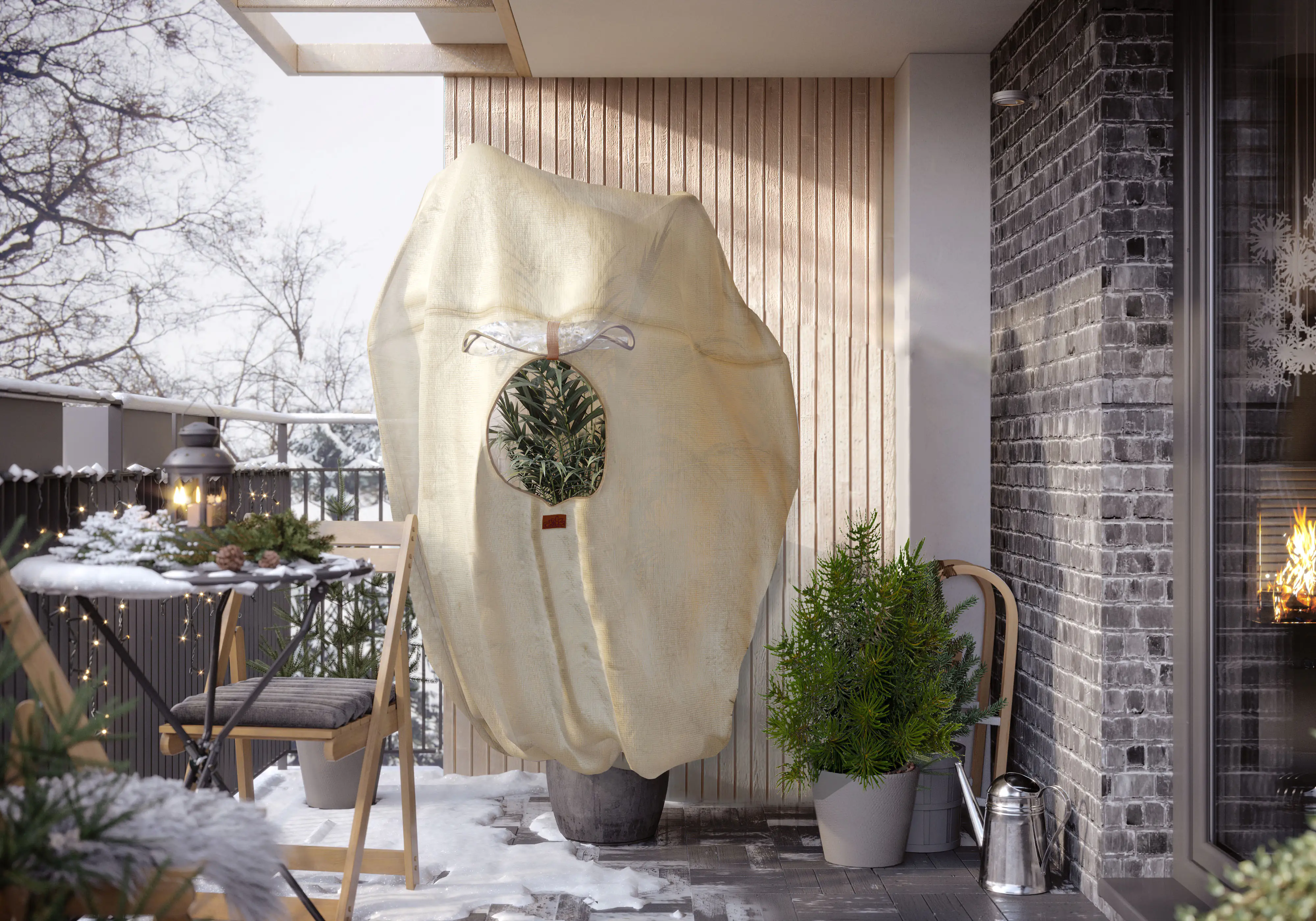 5055320027027 Bio Green Pflanzensack Window XXL 180 x 120 cm, natur