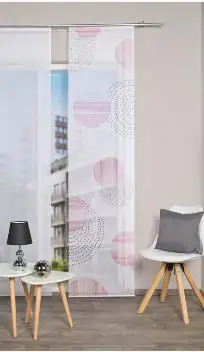 Flächenvorhang Neomi rose, 60 x 260 cm