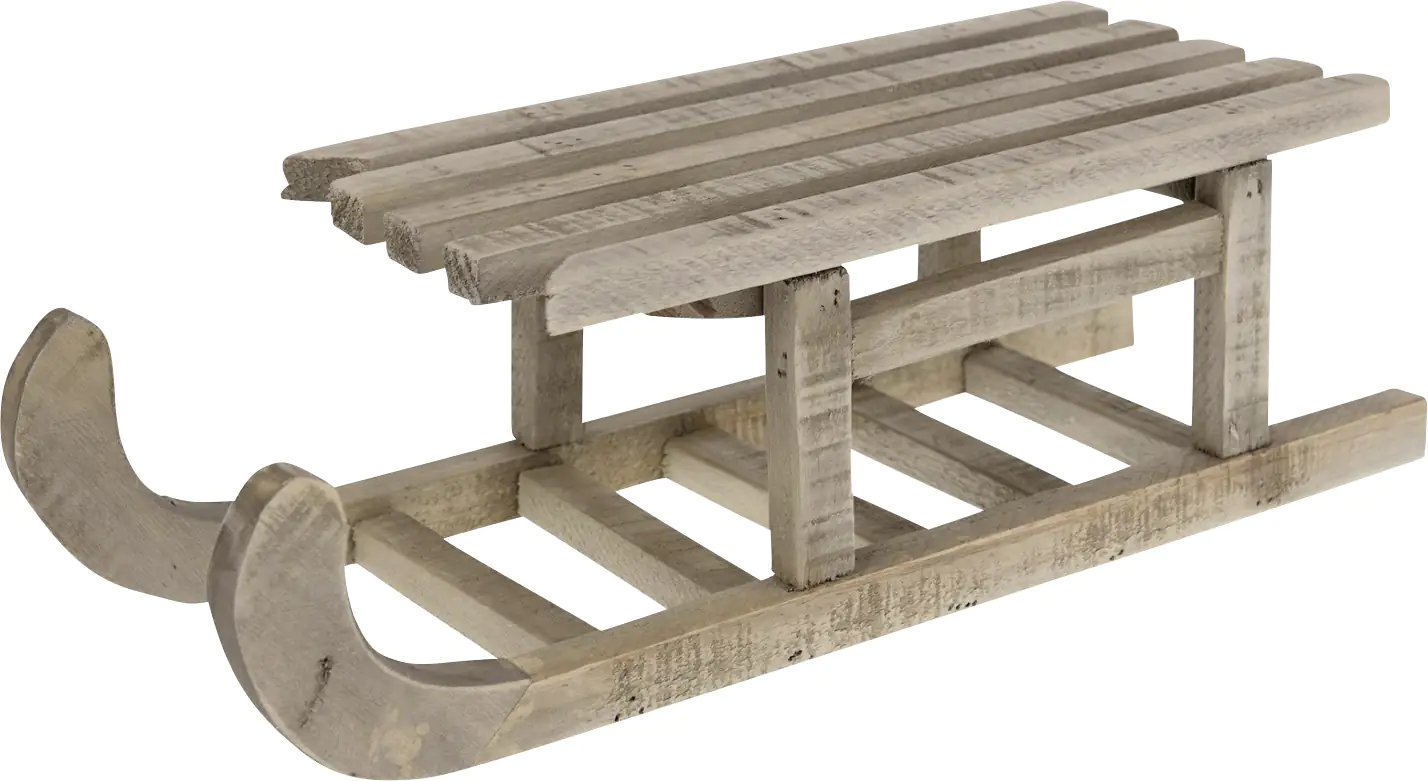 Dijk Deko Schlitten aus Holz 43 x 15.5 x 13 cm