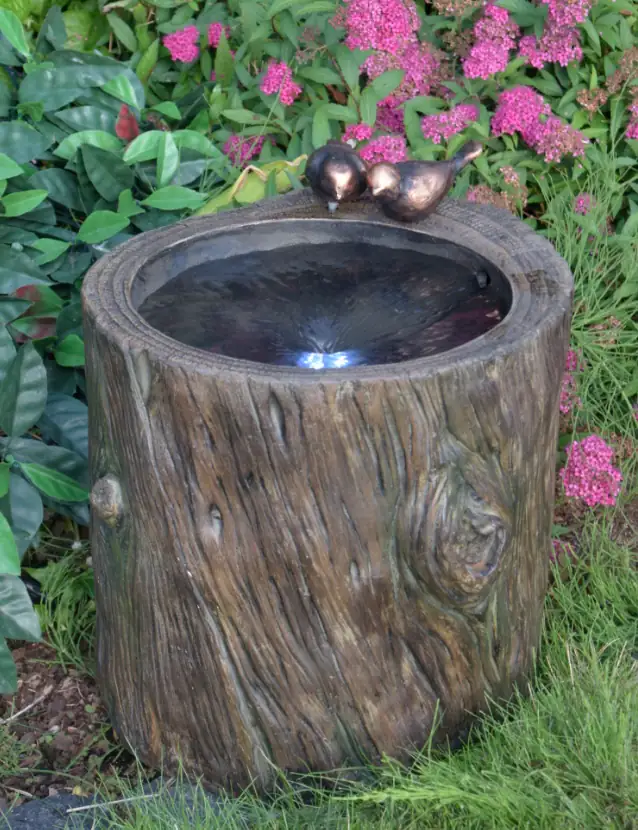 4260080943499 Granimex Brunnen Twister Baumstamm Polystone, D36xH40cm