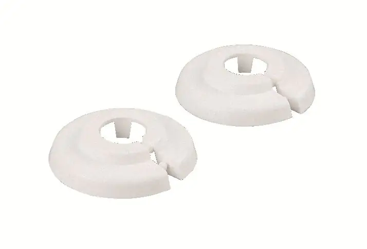 sanicomfort PVC-Klapprosetten 15 mm, weiß, 2 Stück