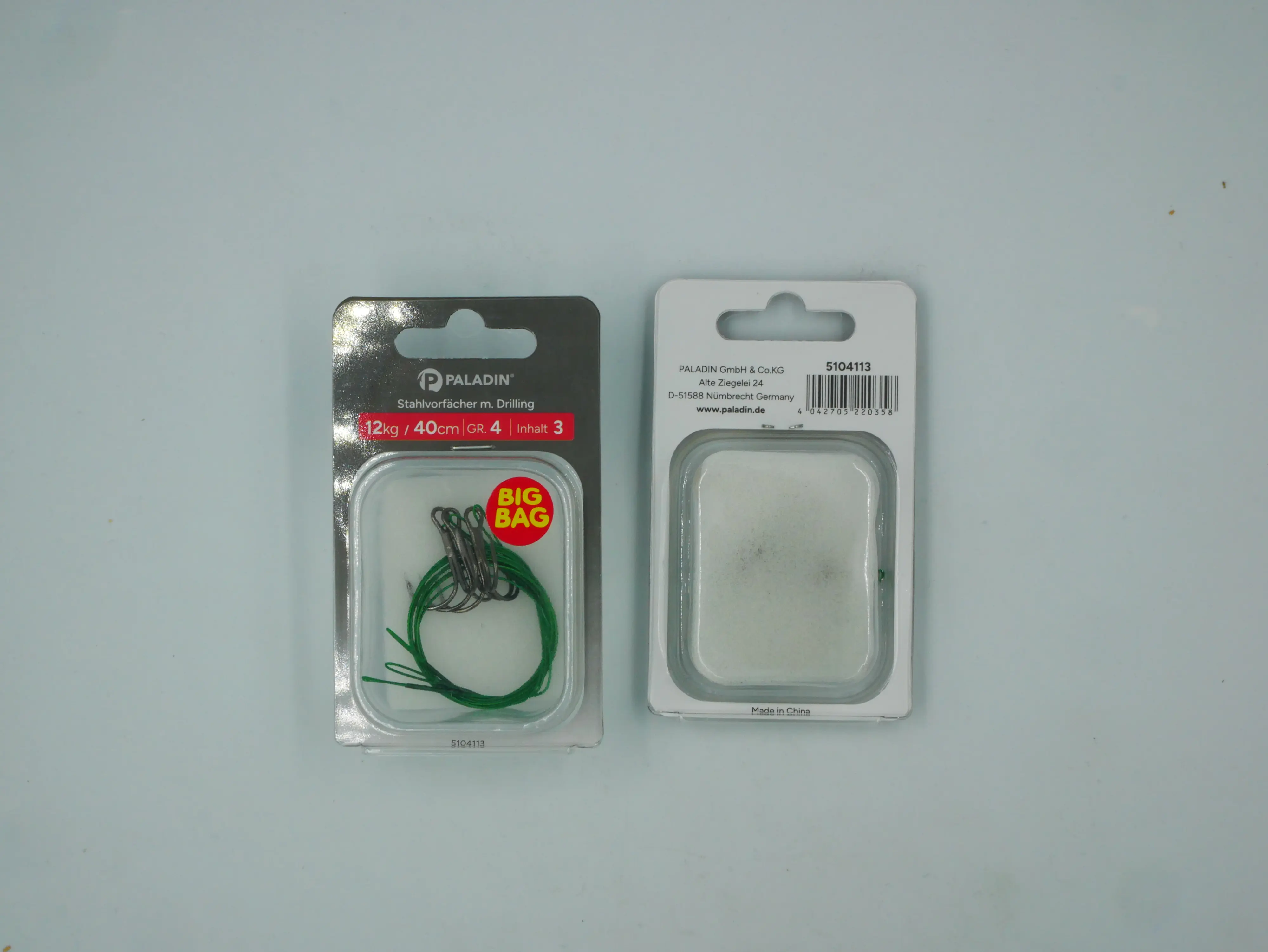 Paladin Stahlvorfach Drilling Gr. 4 Tragkraft 12 kg Länge 40cm 3 Stück