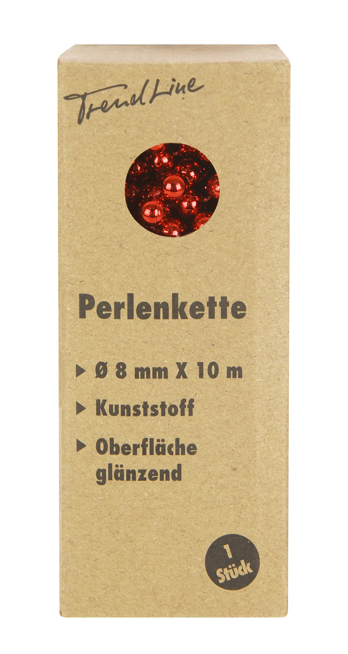 TrendLine Perlenkette bruchfest, langlebig 10 m rot