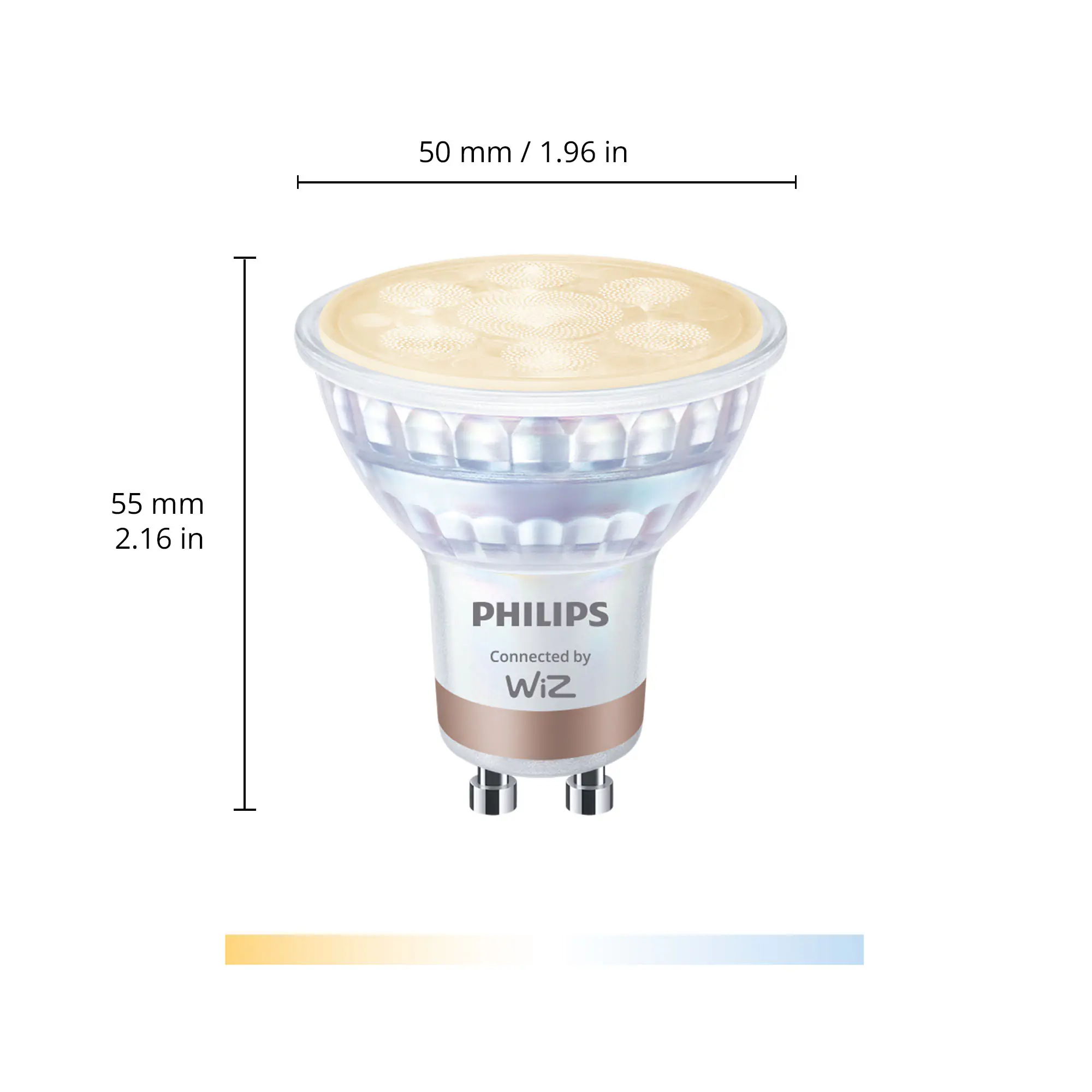 Philips LED Leuchtmittel GU10 4,7W 345lm 2700-6500K 