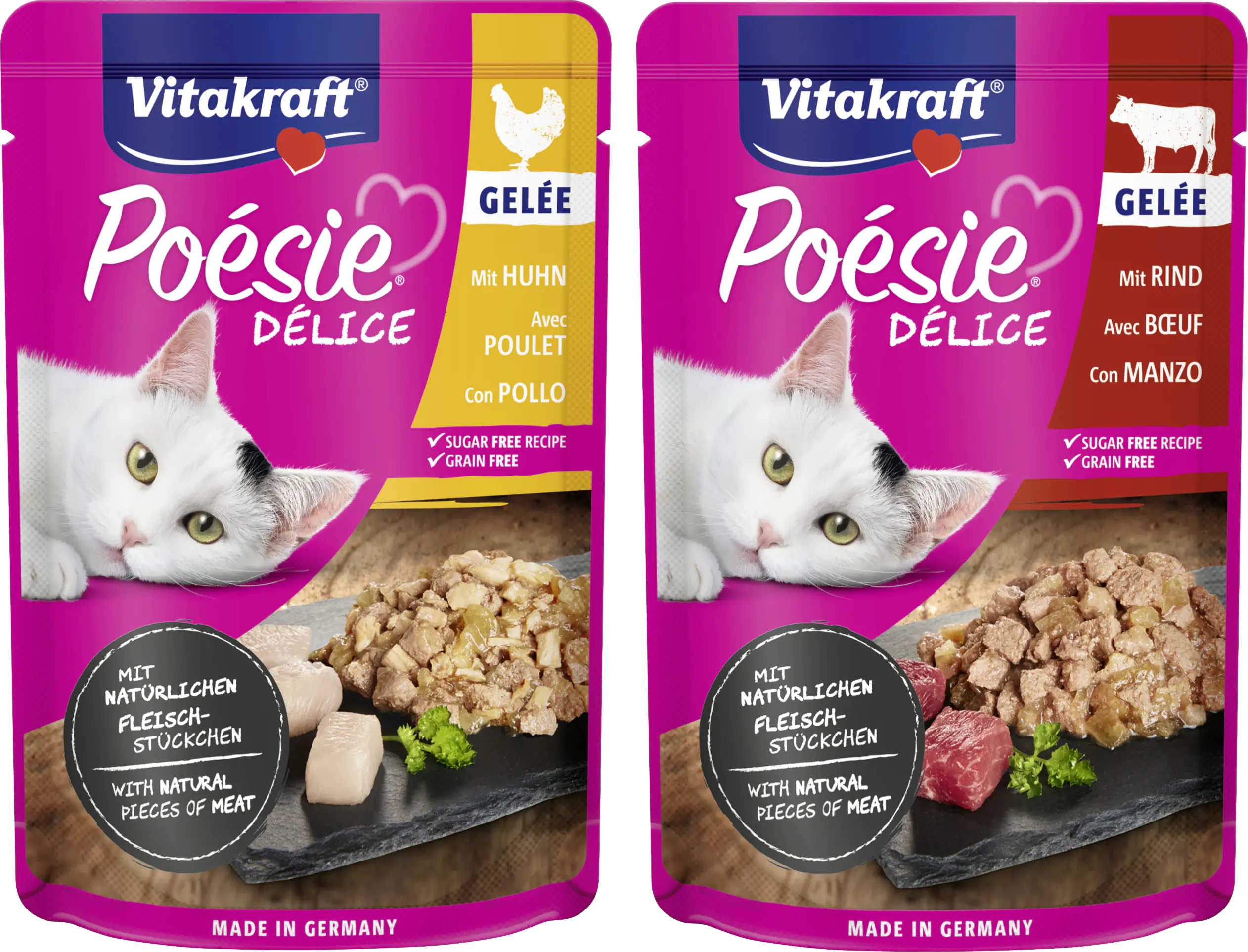 Vitakraft Poésie Katzenfutter Délice Gelée Country Selection 6 x 85 g