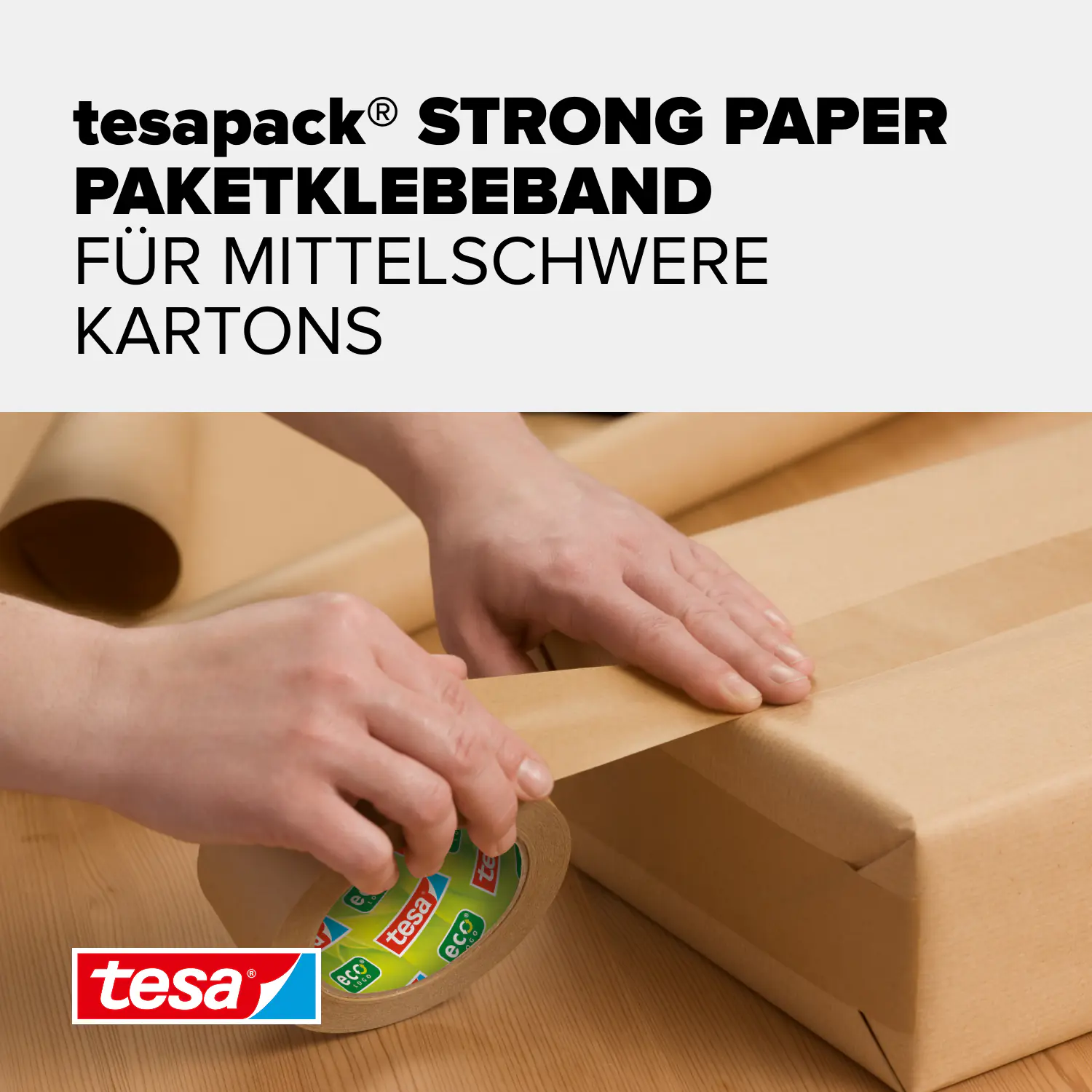 tesa Packband Paper 50 m x 50 mm, braun